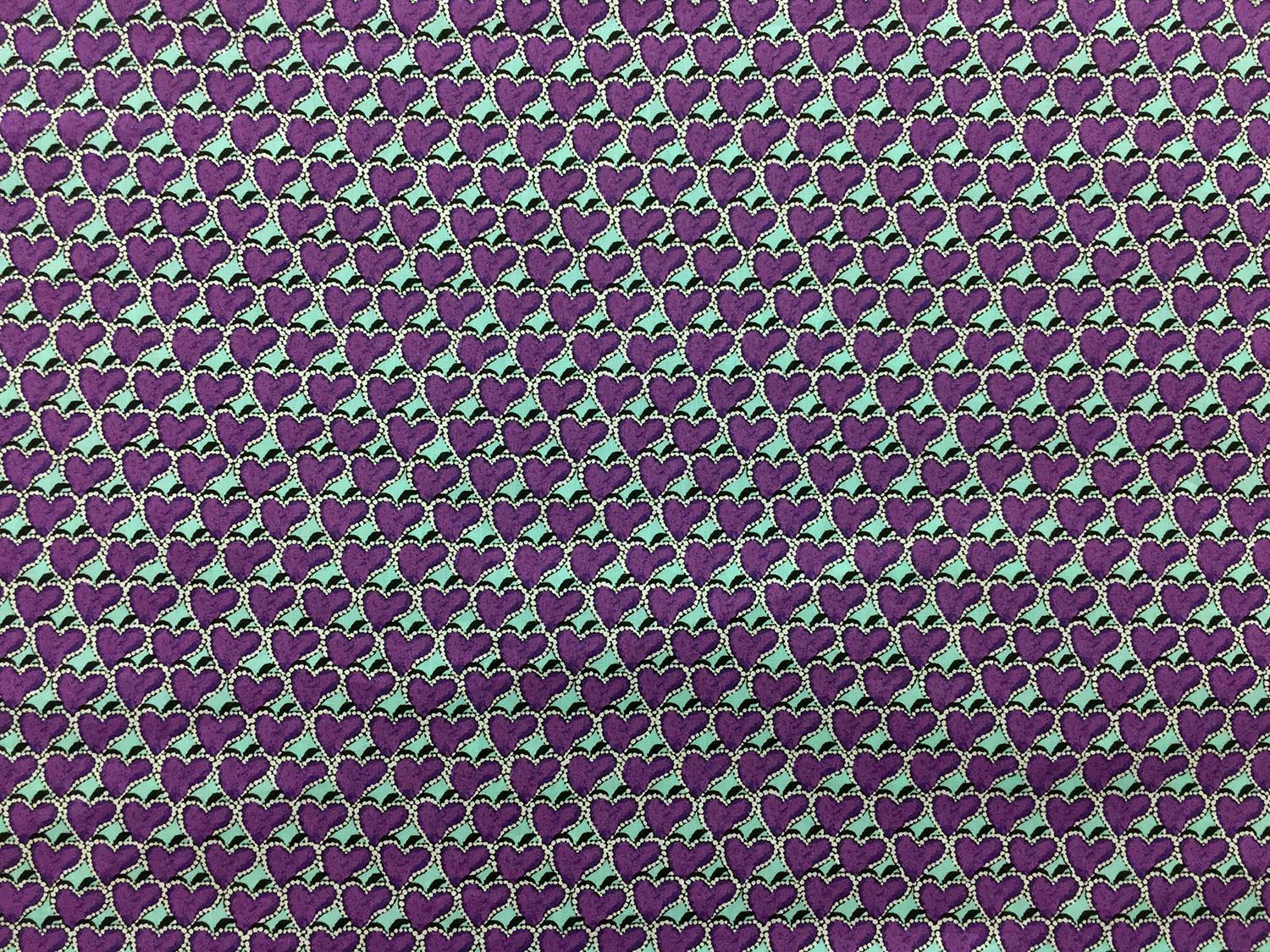 Liberty Of London Cotton Lawn Print with Hearts Repeat0