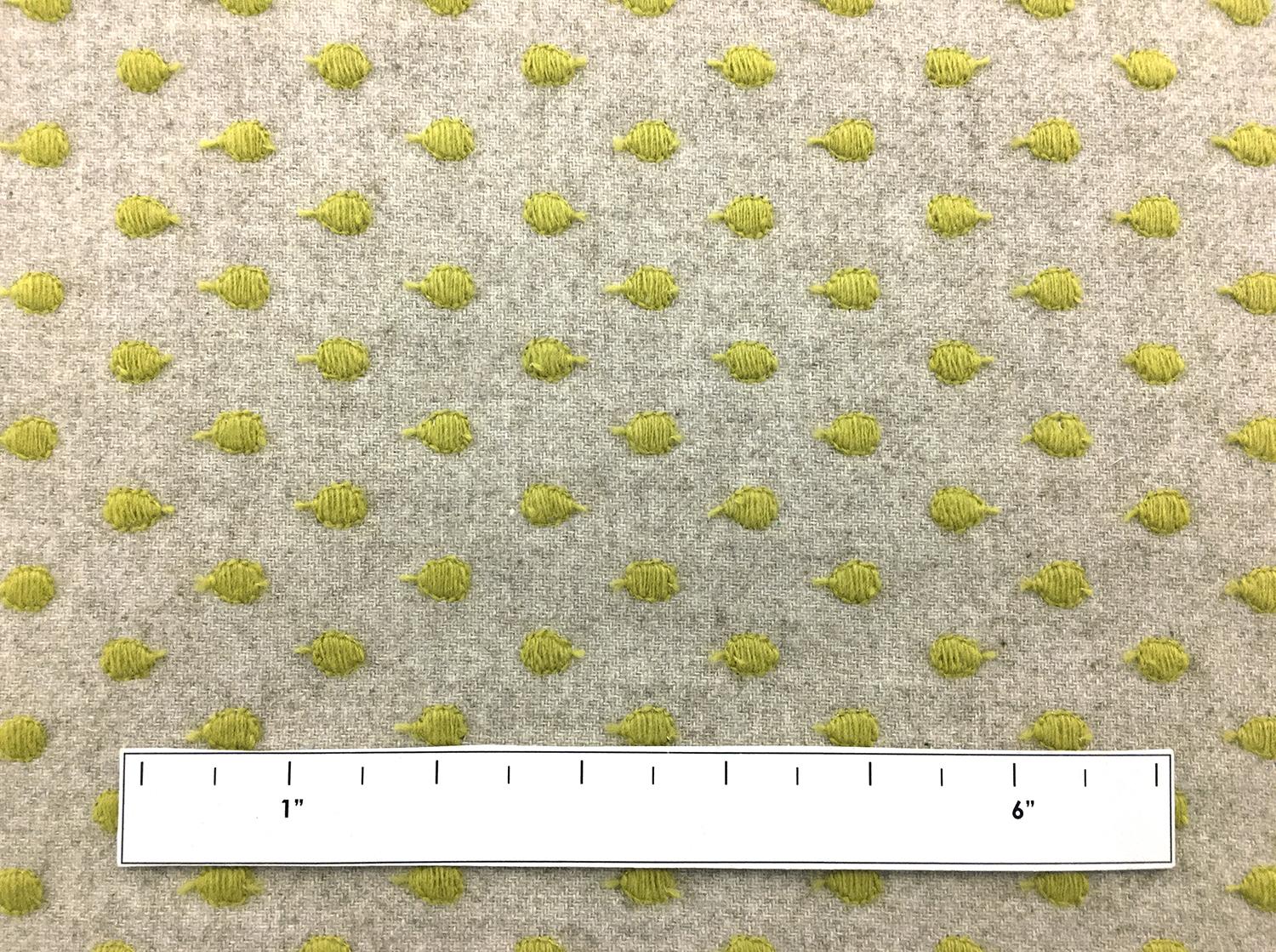 Cotton Wool Flannel With Embroidered Dots1