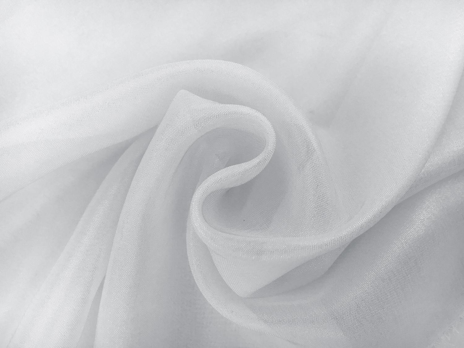 Microfiber Silver Metallic Chiffon in Silver0