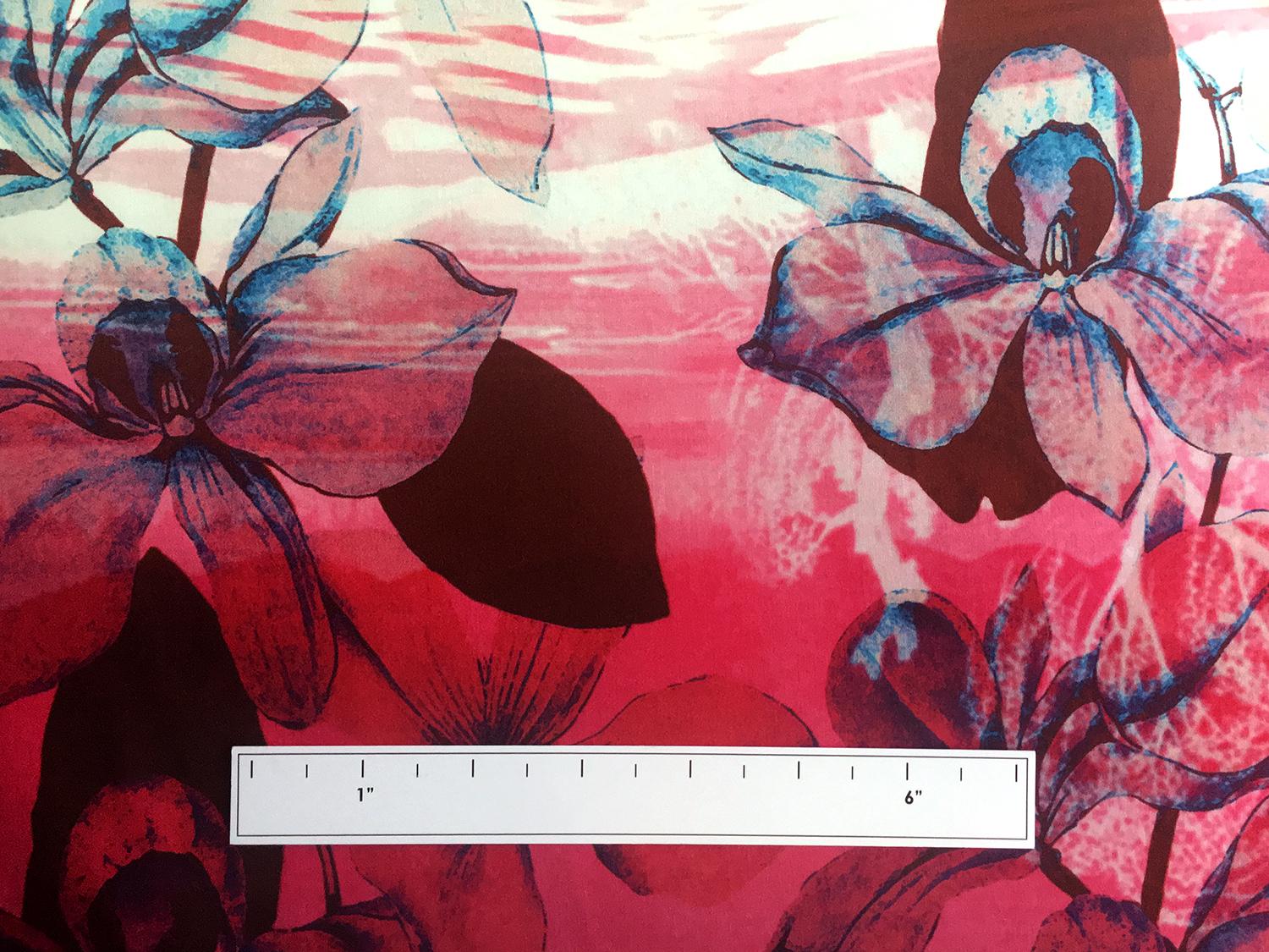 Ratti Italian Cotton Sateen Orchids Print3