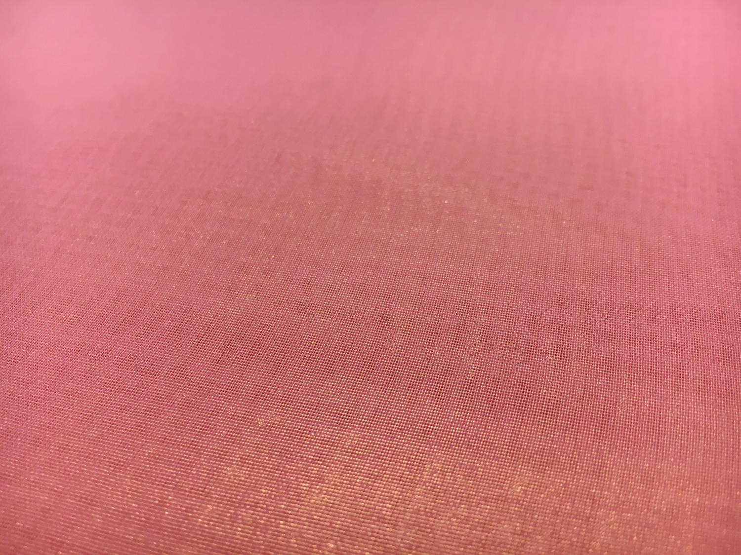 Microfiber Gold Metallic Chiffon in Bubblegum Pink2