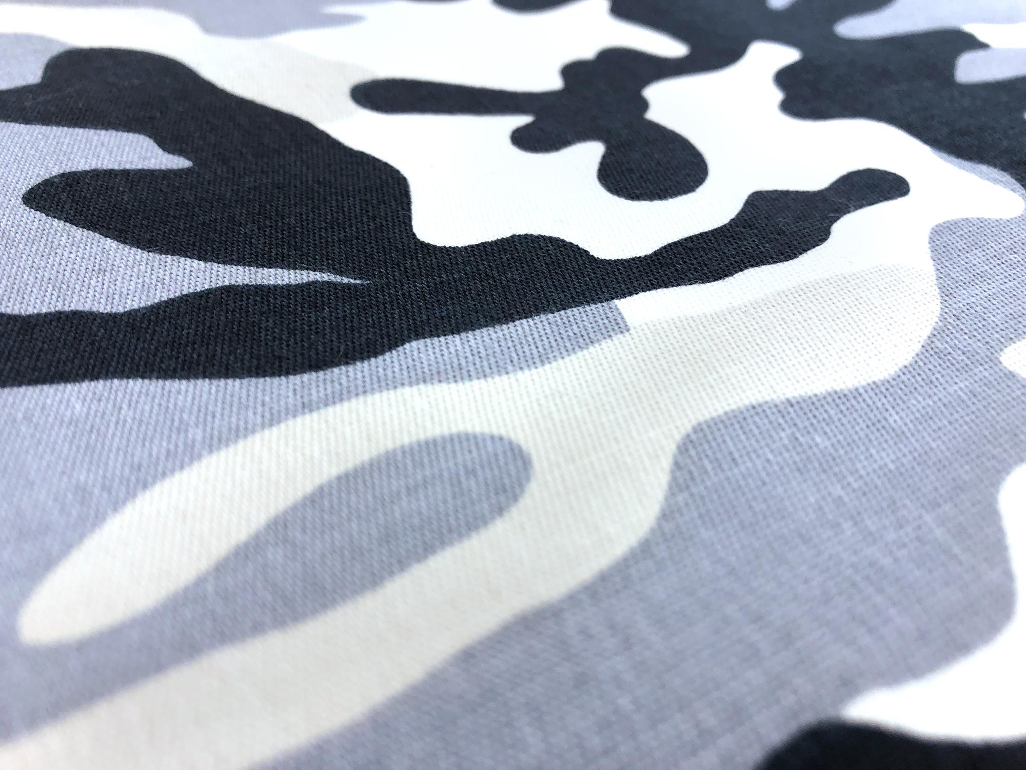 Powder Blue Camouflage Lightweight Stretch Cotton Canvas2