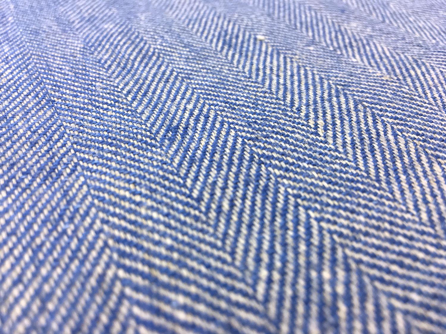 Linen Herringbone in Blue2