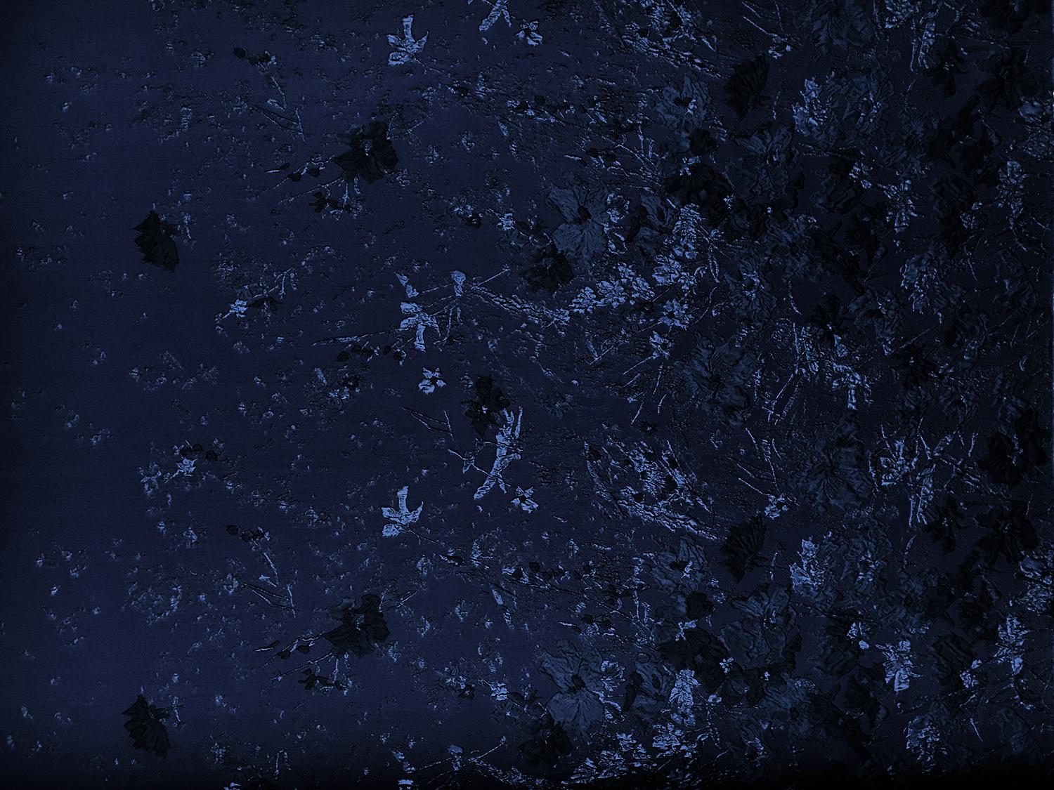 Polyester Twill with Metallic Abstract Floral Border0