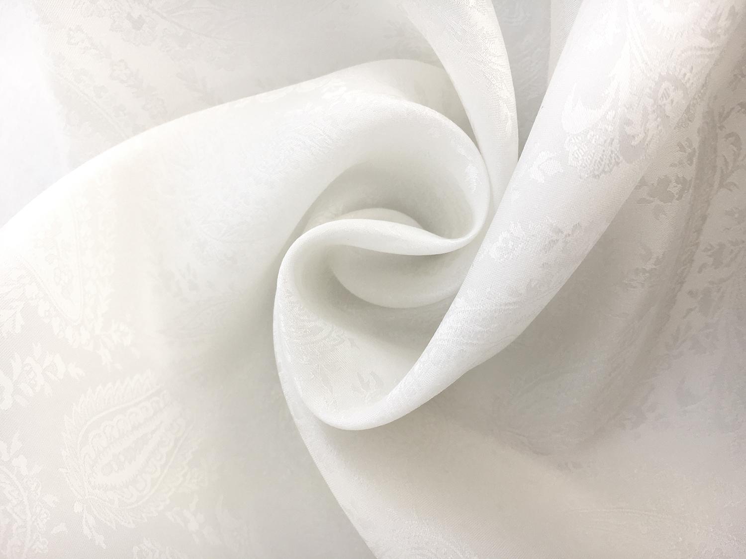 Silk Jacquard with Small Paisley Pattern0