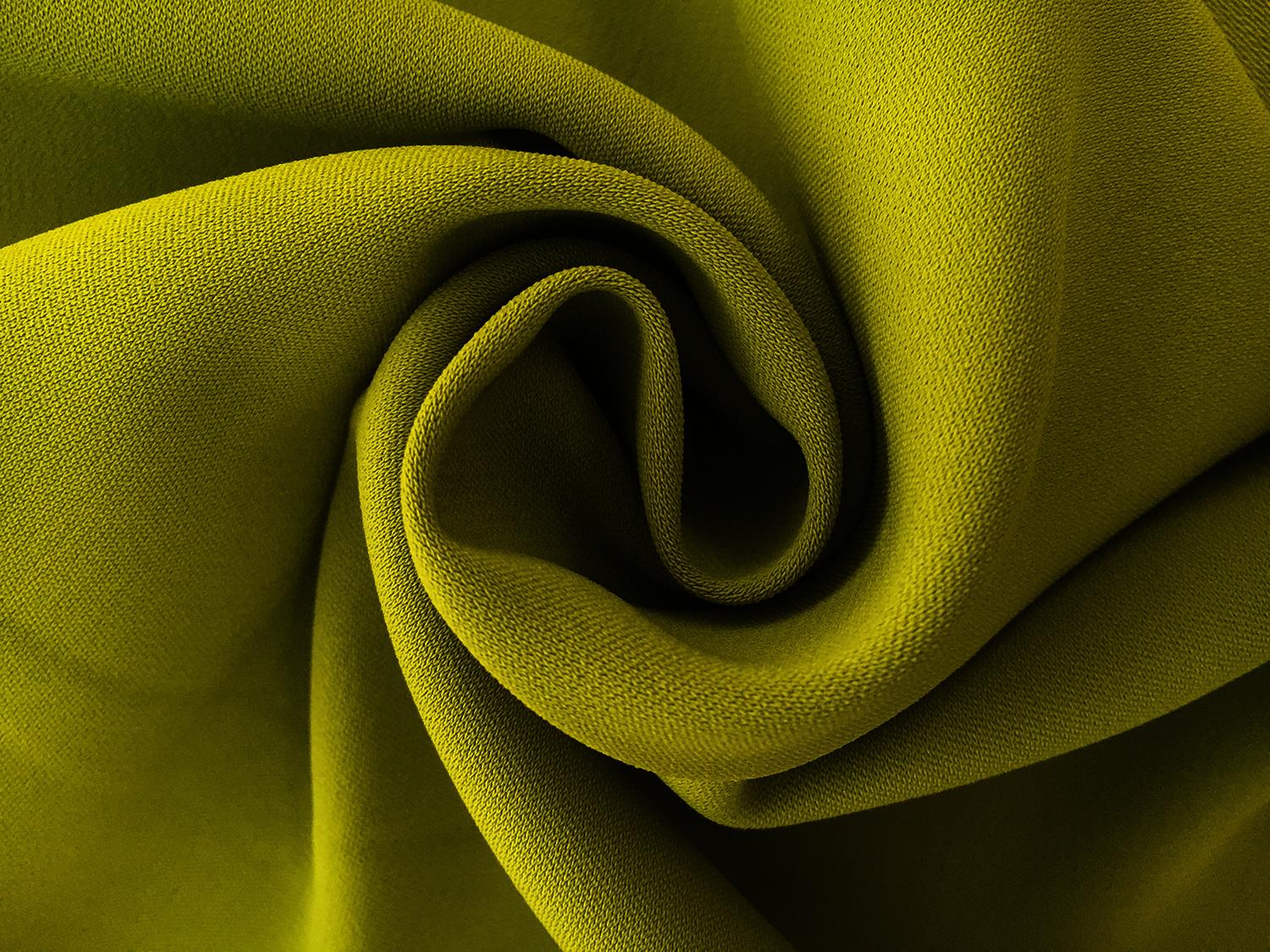Polyester and Spandex Stretch Crepe in Avocado0