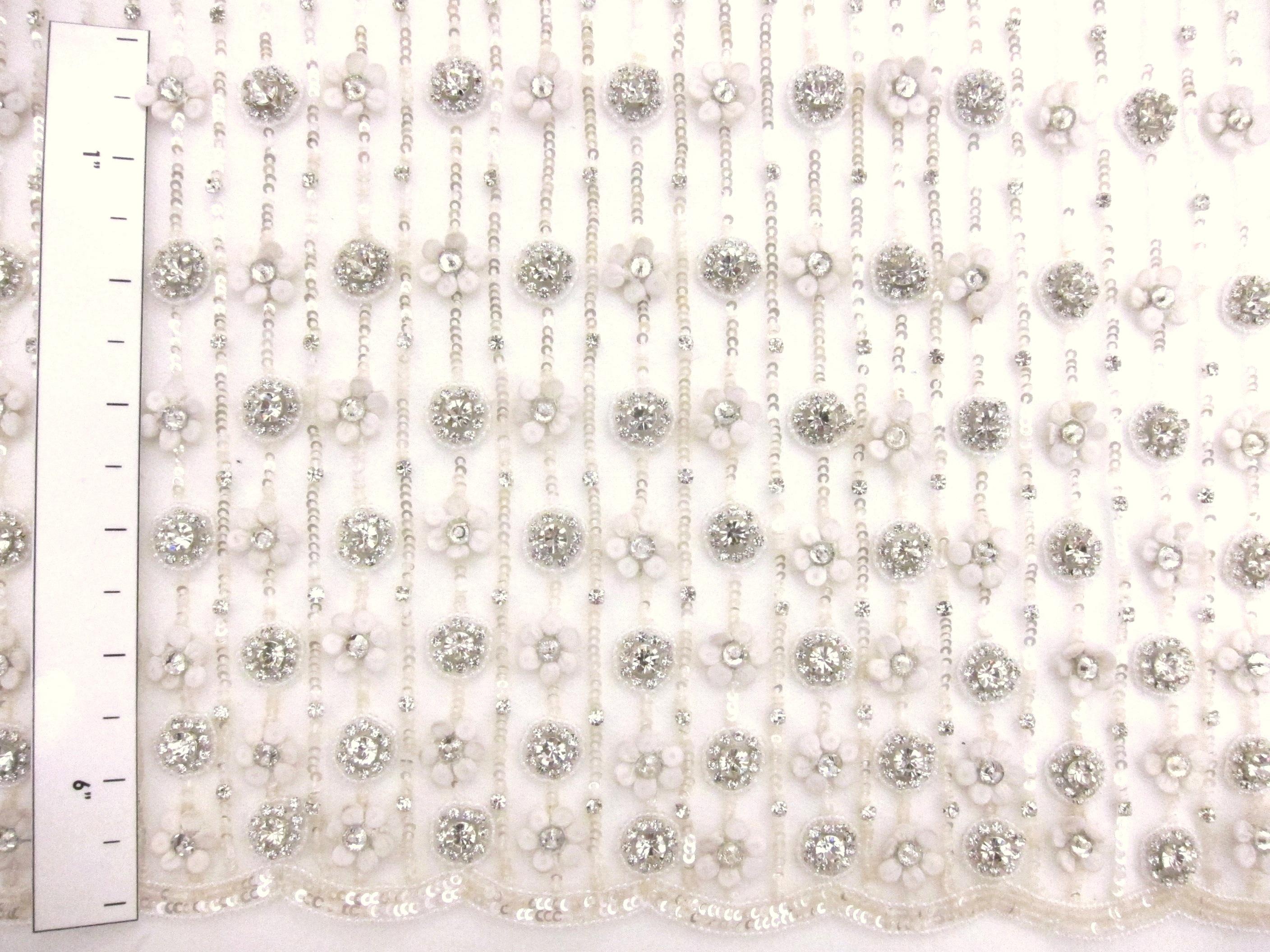 Degradé Hand Beaded and ReEmbroidered Tulle3