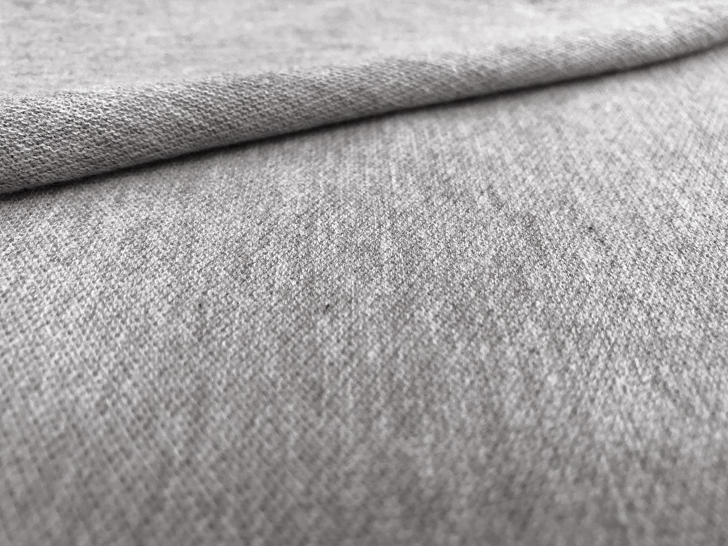 Japanese Cotton Pique Knit in Heather Grey0