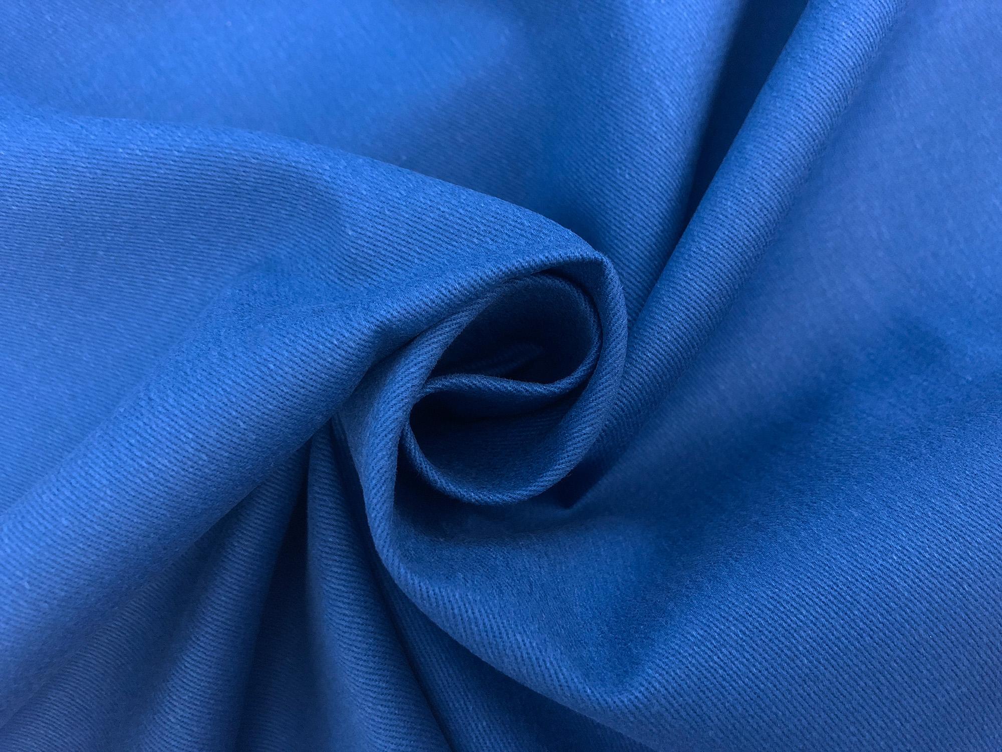 7oz Sanded Cotton Twill in Royal Blue 1