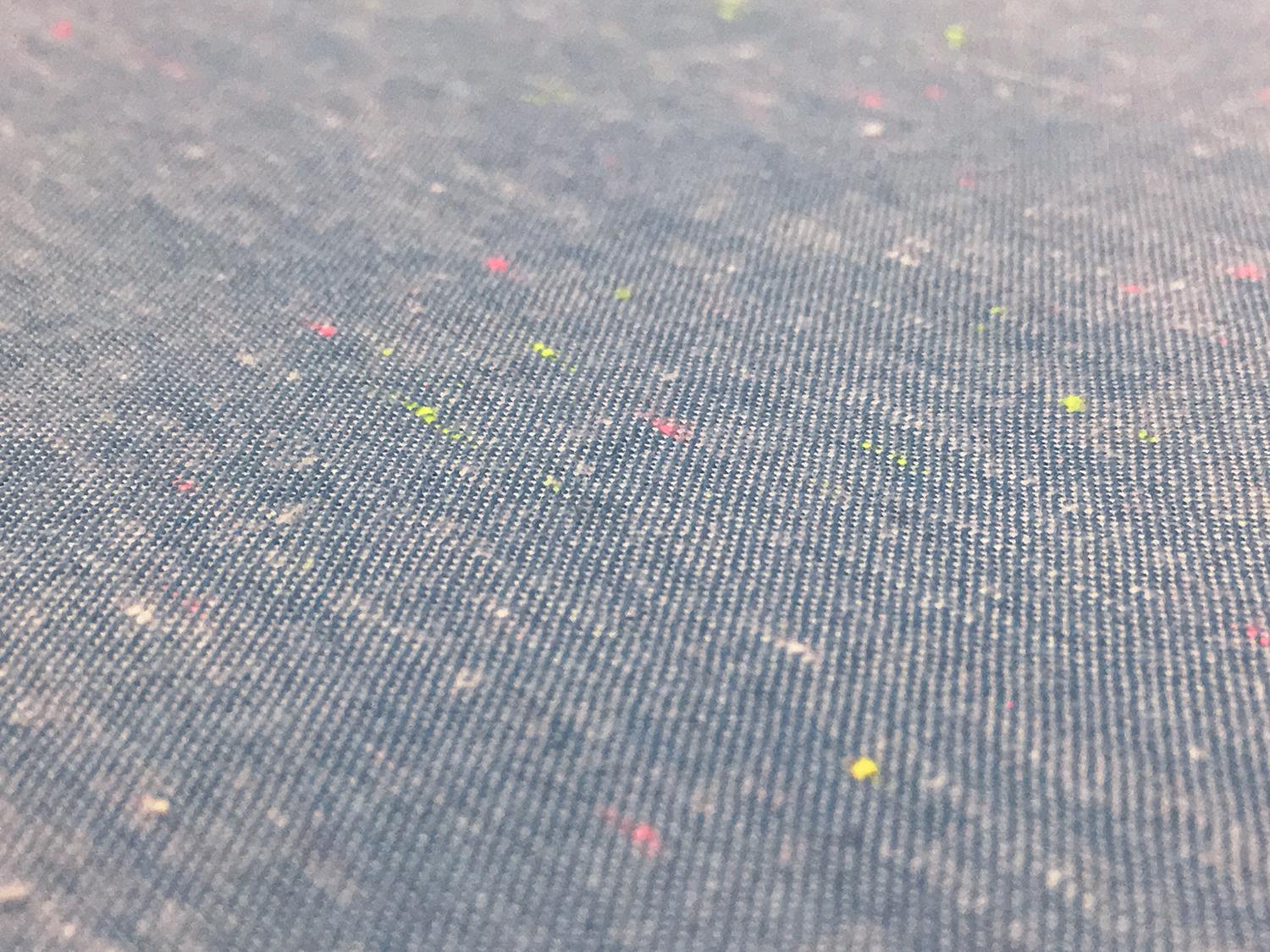 Cotton Chambray Novelty In Blue With Neon Specks2
