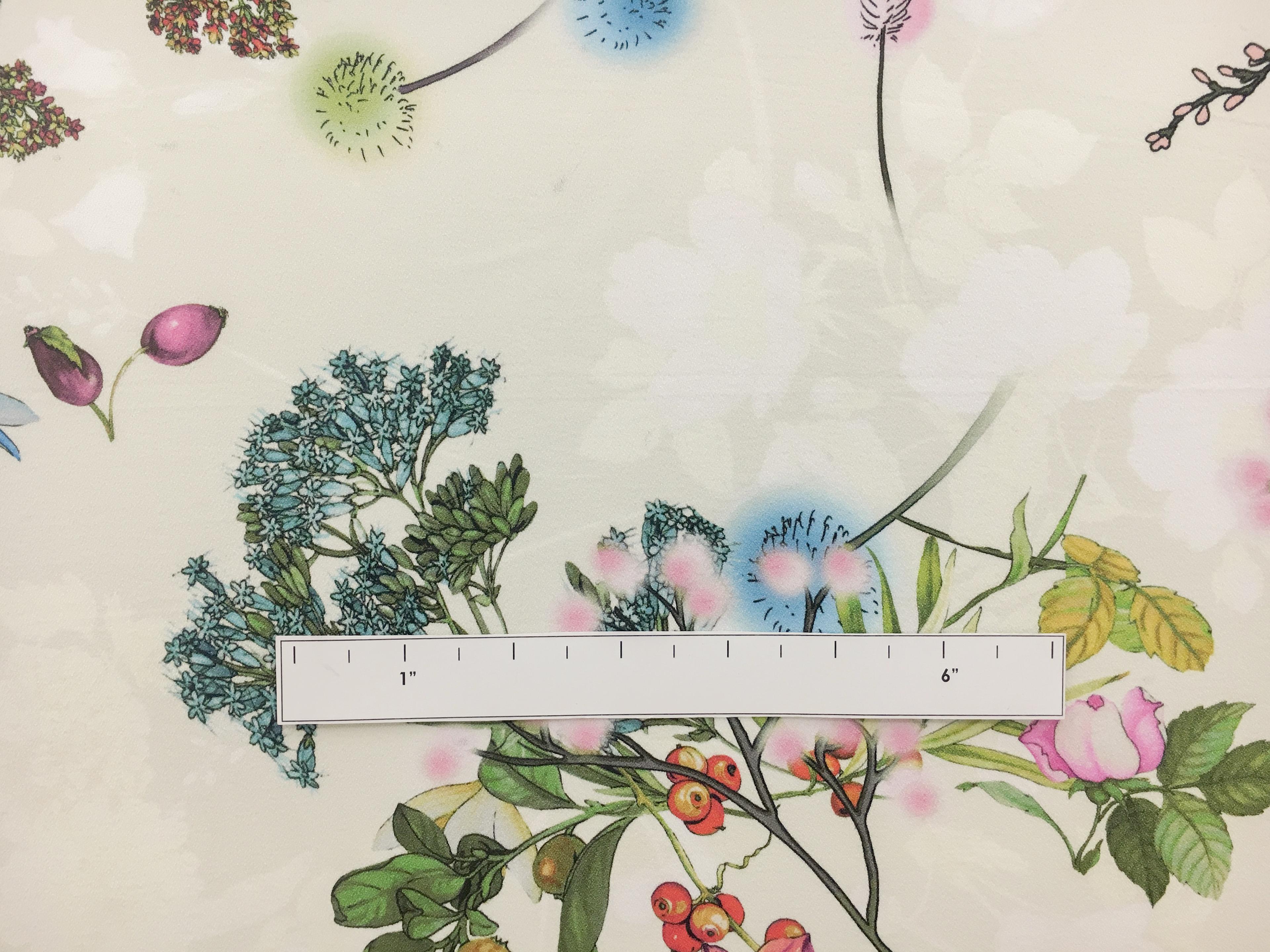 Printed Viscose Crepe with Floral Motifs1