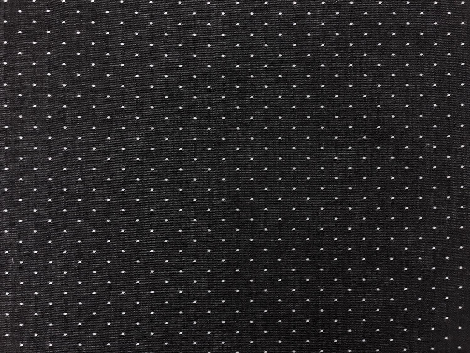 Cotton Chambray Dots In Black0
