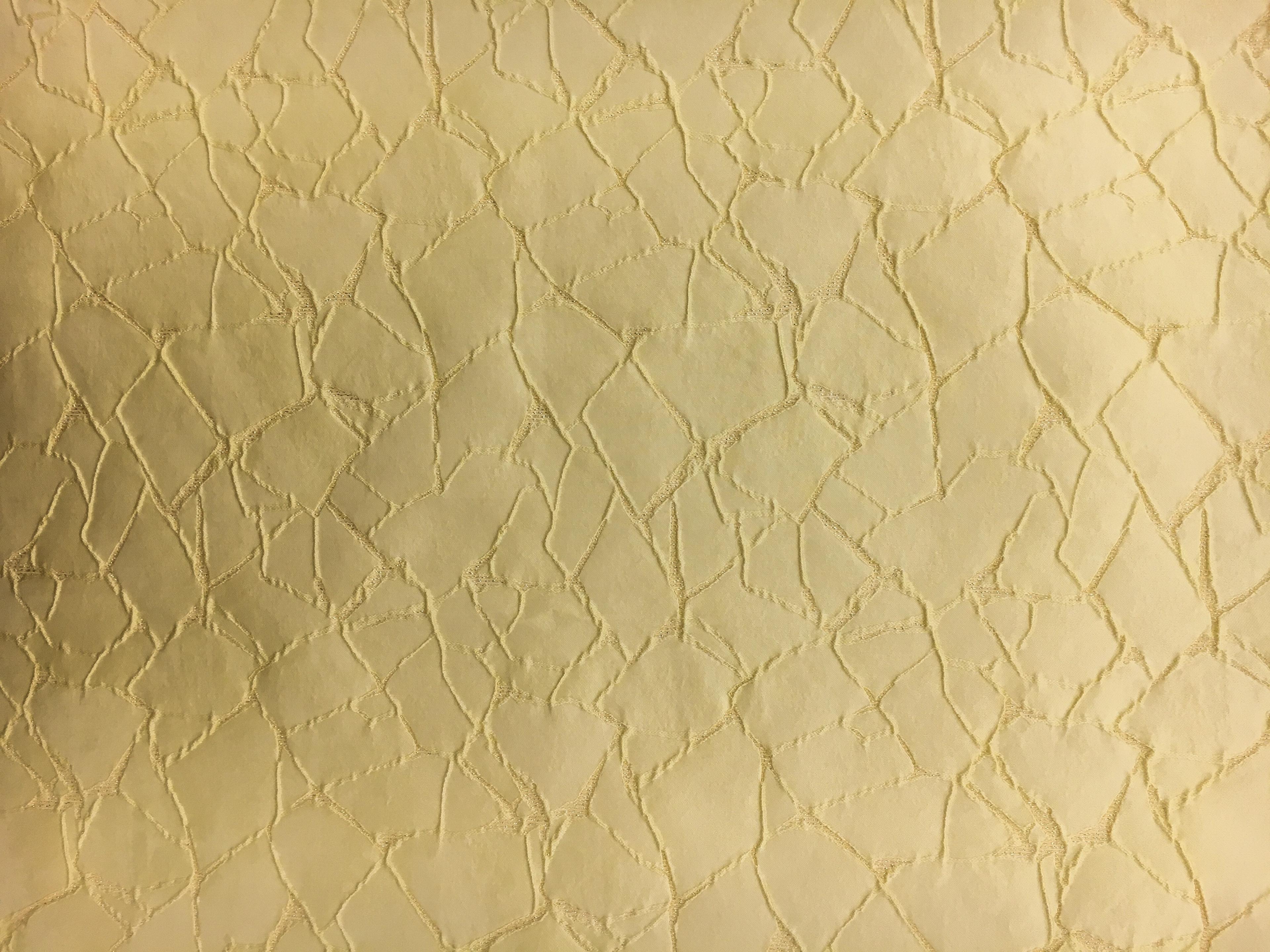 Silk and Polyester Blend Metallic Cloqué Brocade with Cracked Texture0