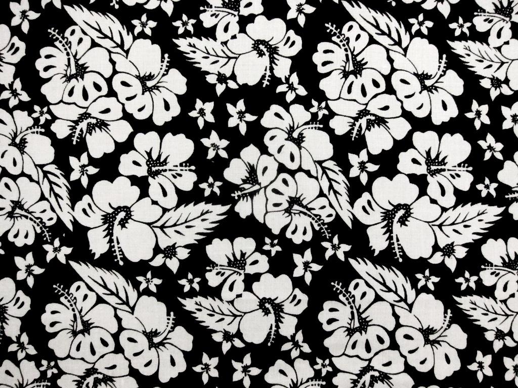 Linen Hibiscus Flower Print0