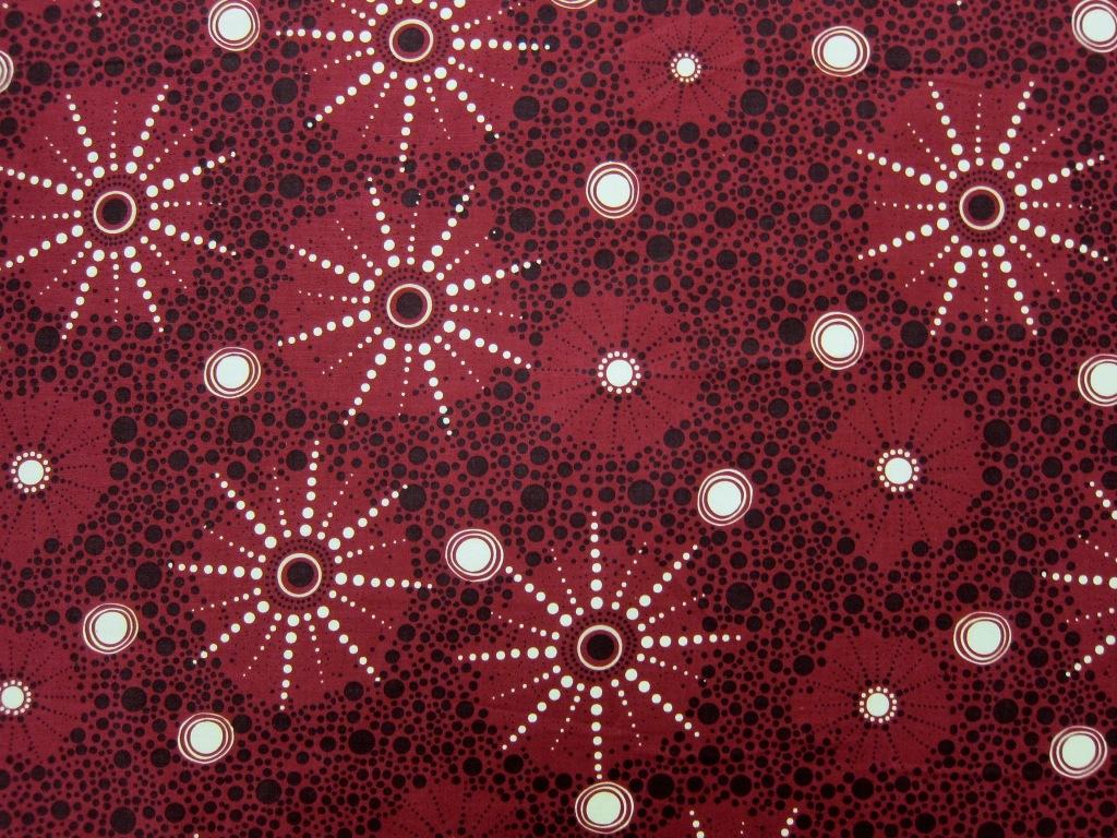 Australian Cotton Print With Aboriginal Motif0