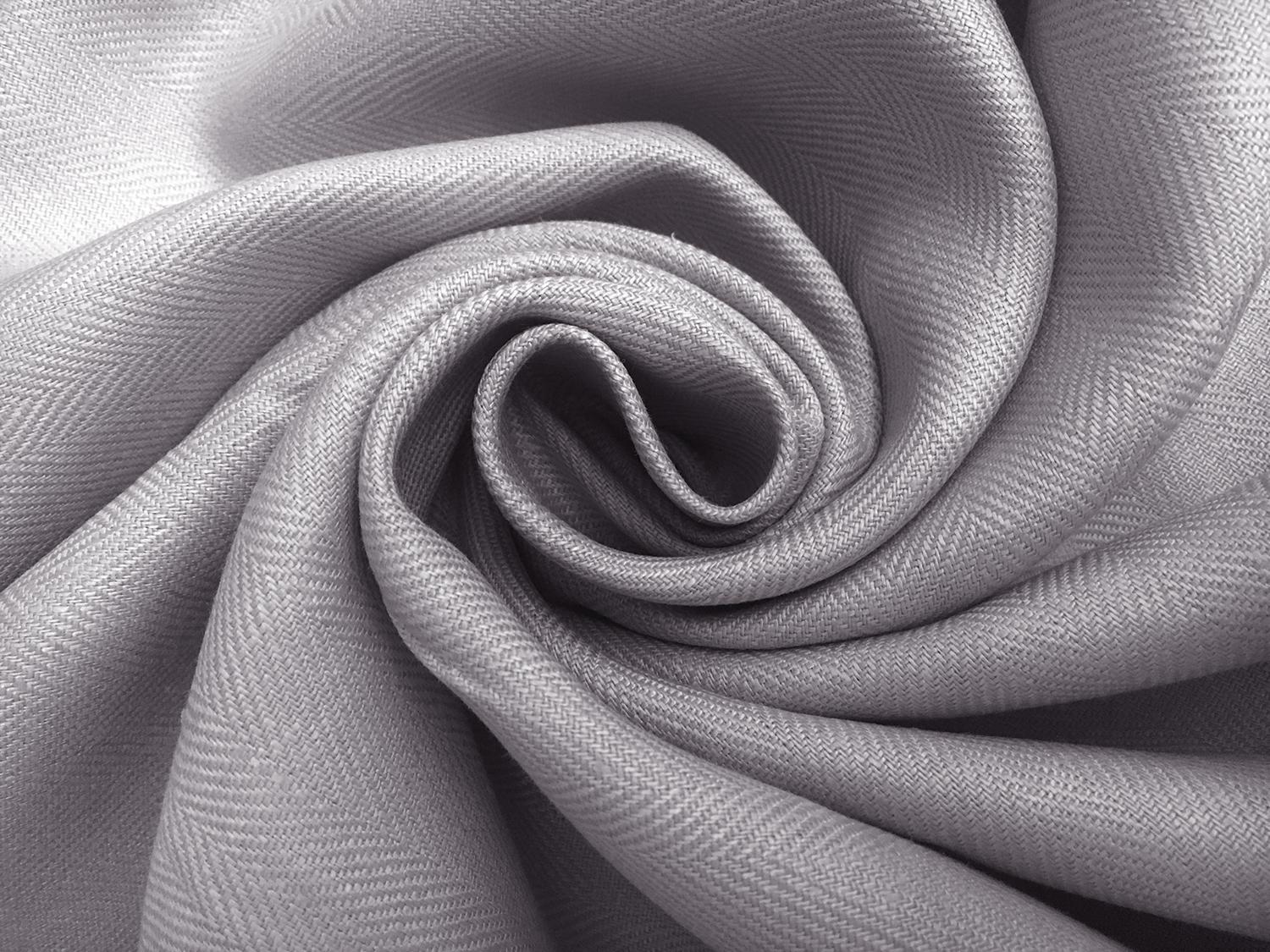 Upholstery Linen Herringbone in Silver1