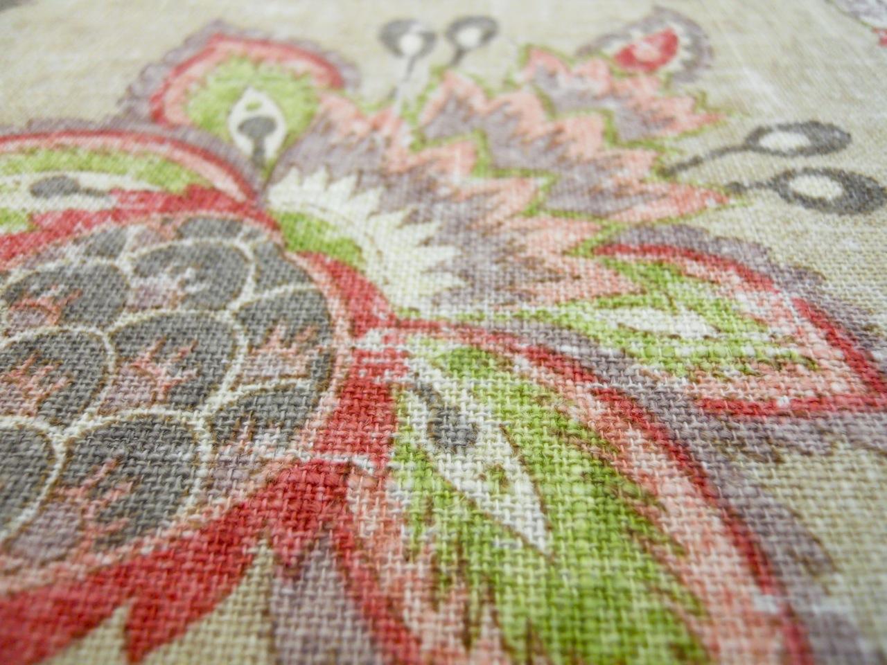 Linen Viscose Upholstery Floral Paisley Print2