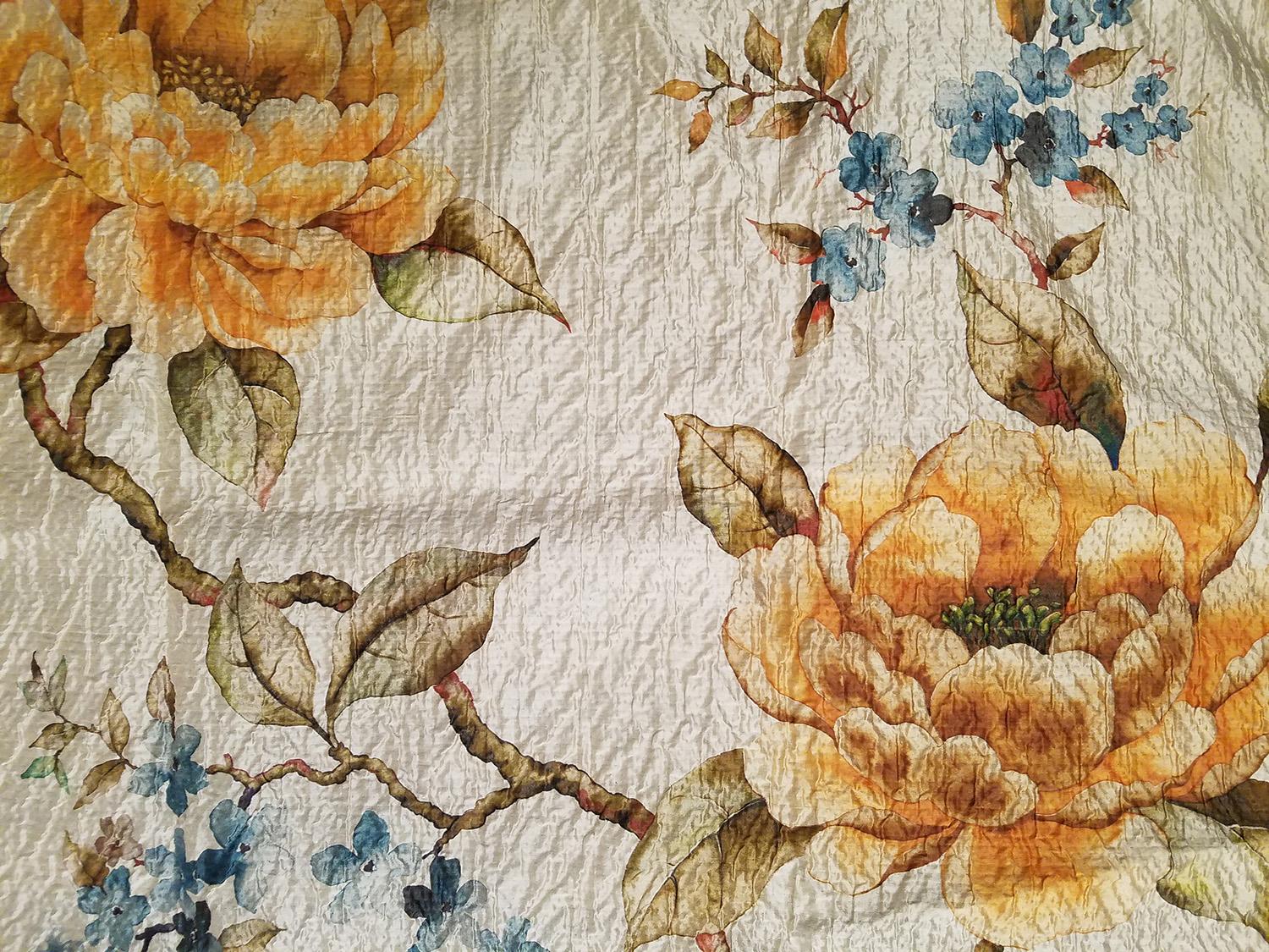 Silk Cloqué with Floral Print