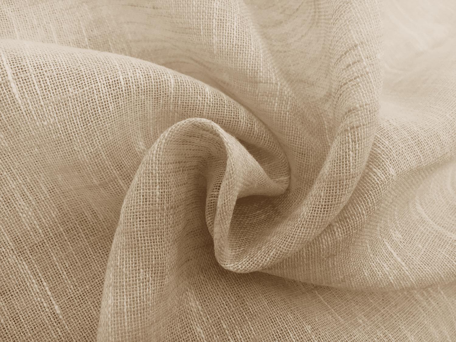 Extra Wide Poly Cotton Sheer Mesh in Champagne1