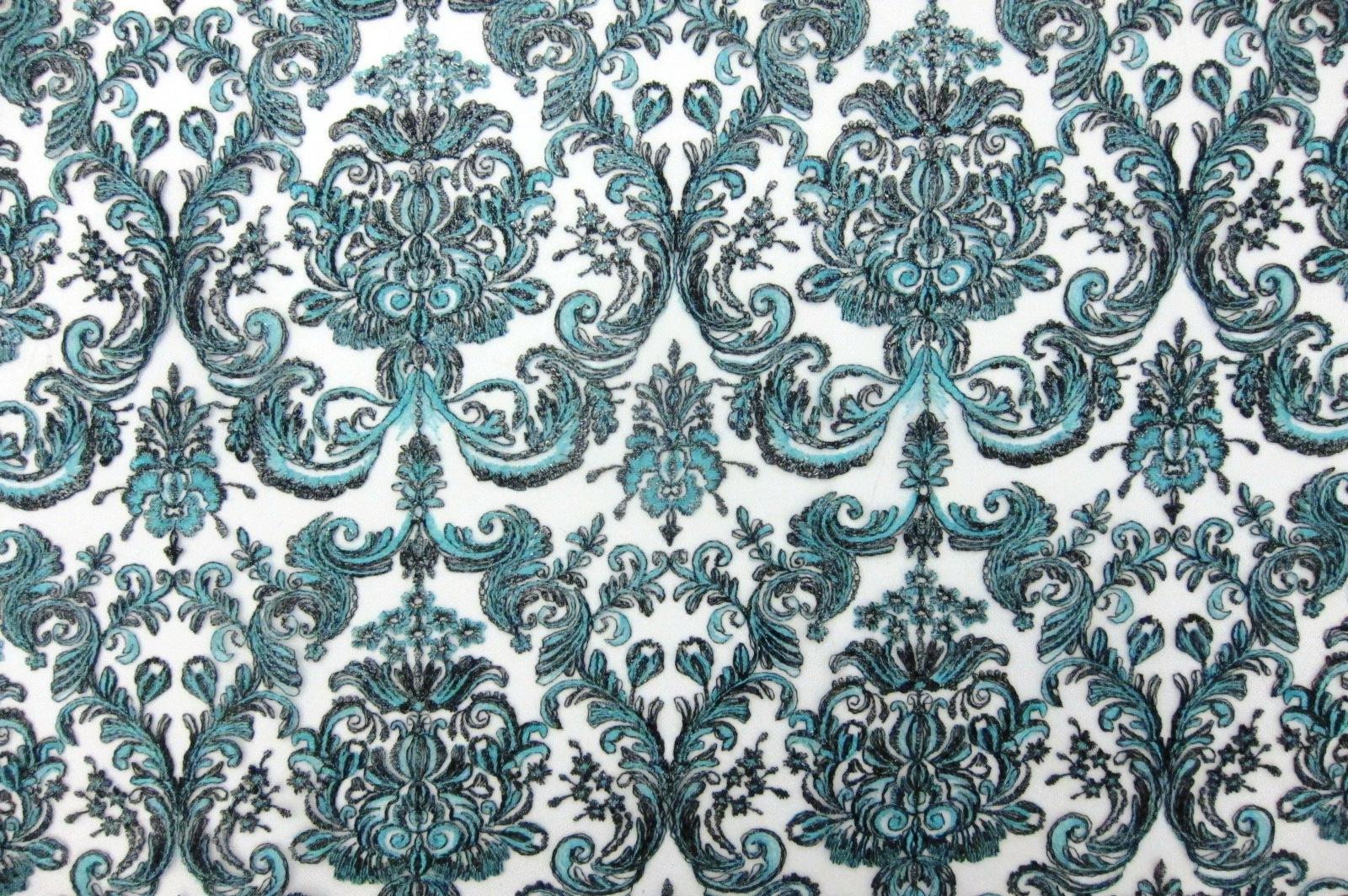 Novelty Metallic Embroidered Tulle0