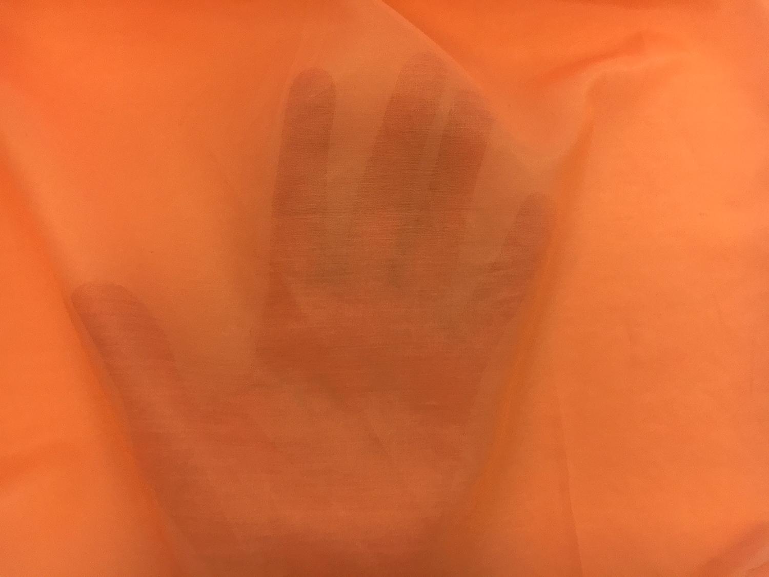 Silk and Cotton Voile in Apricot2