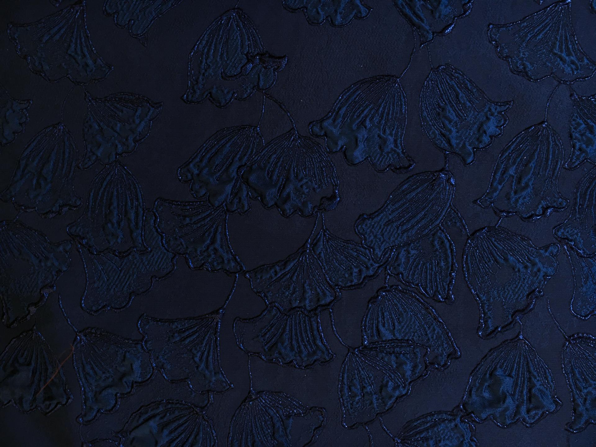 Silk Blend Brocade with Ginkgo Biloba Leaves Jacquard 0