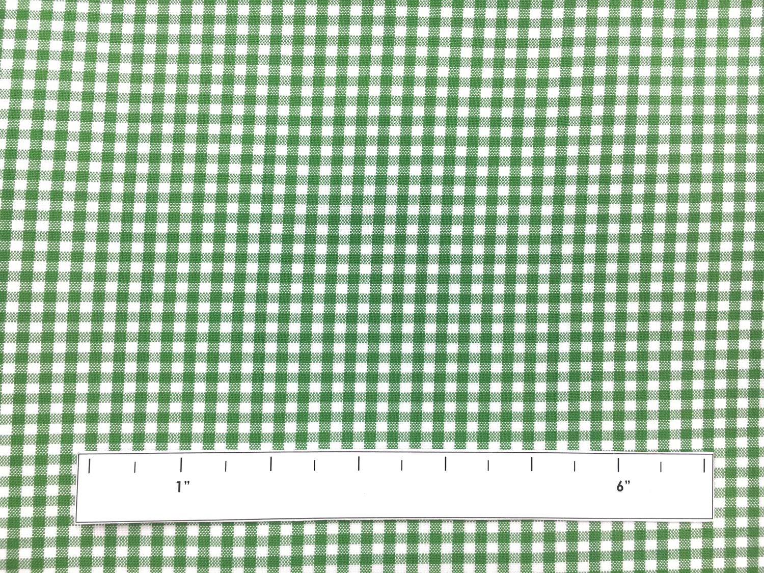 Carolina Cotton Gingham in Kelly1
