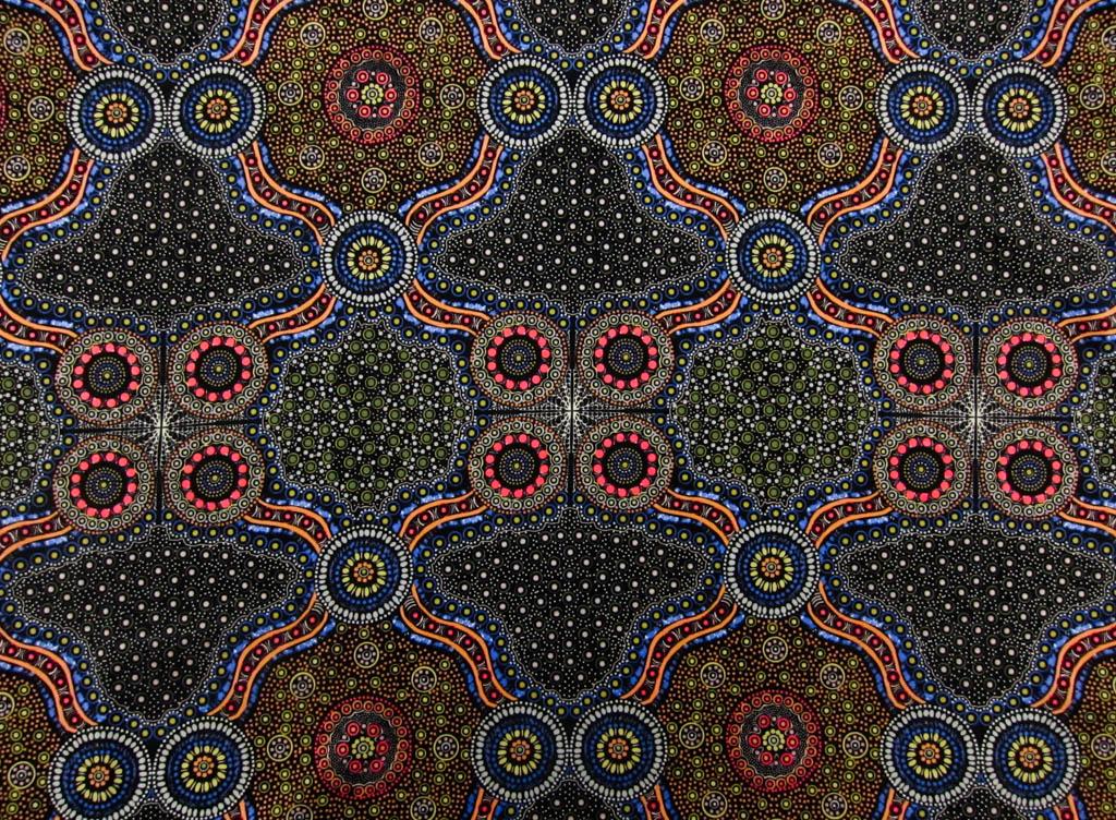 Australian Cotton Print With Aboriginal Motif0