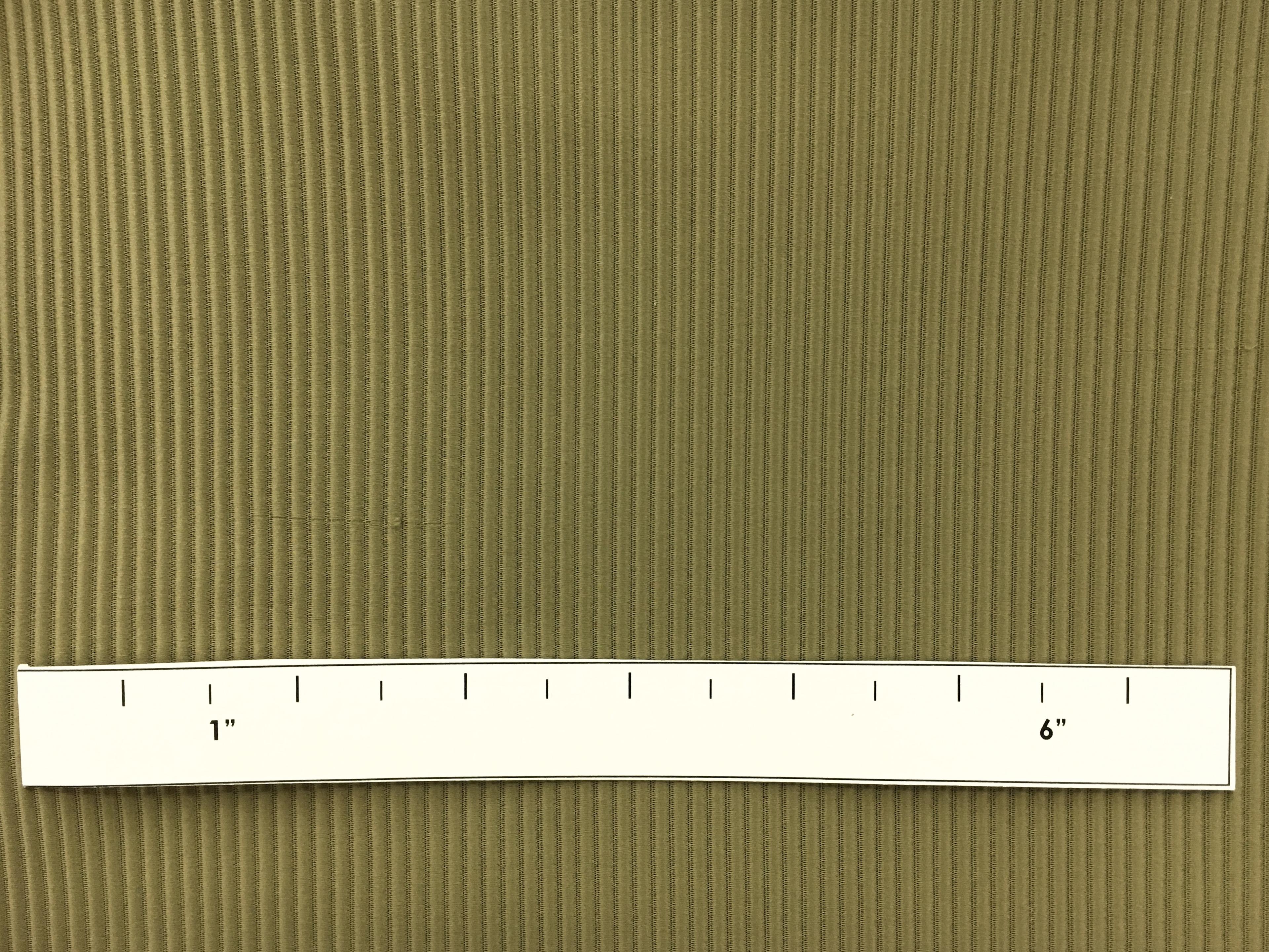 Italian Cotton and Acetate Ottoman in Light Olive1