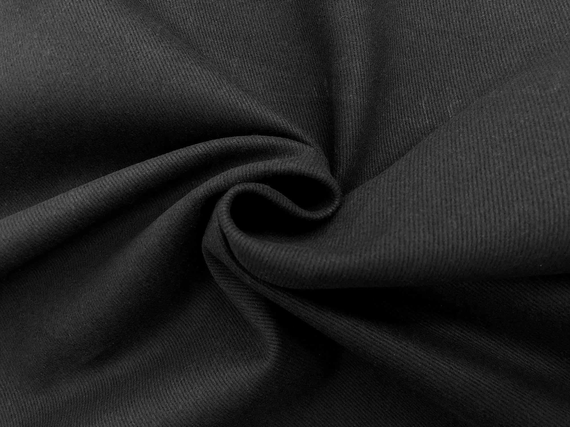 12oz Brushed Cotton Denim in Black1