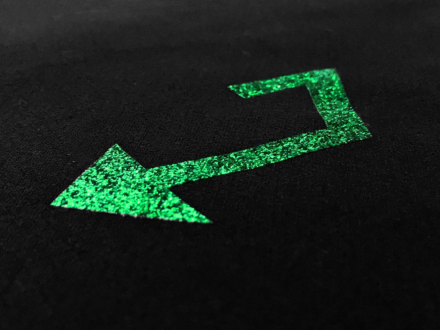 Heat Transfer Polyester Glitter Adhesive in Kelly3