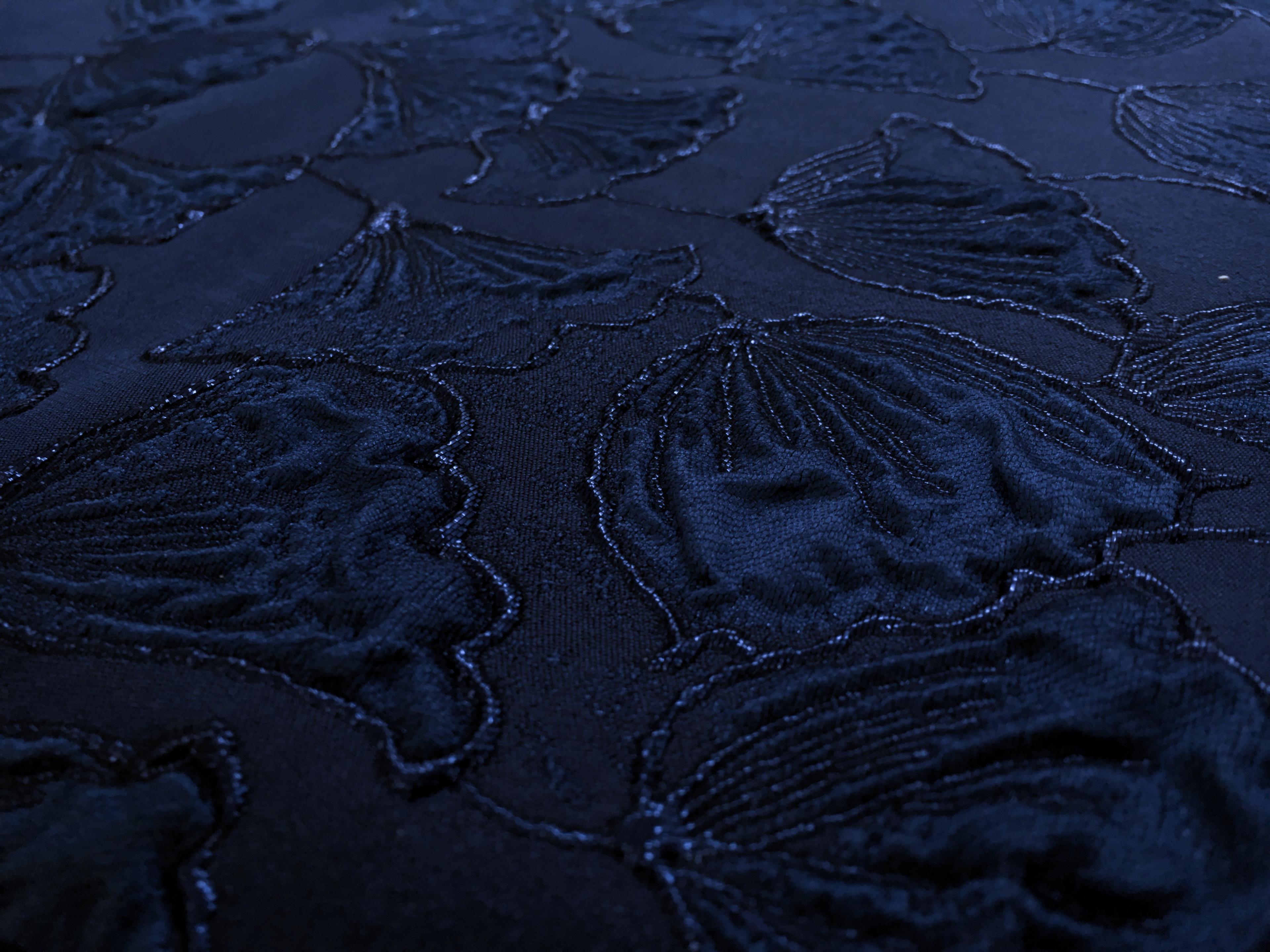 Silk Blend Brocade with Ginkgo Biloba Leaves Jacquard 2