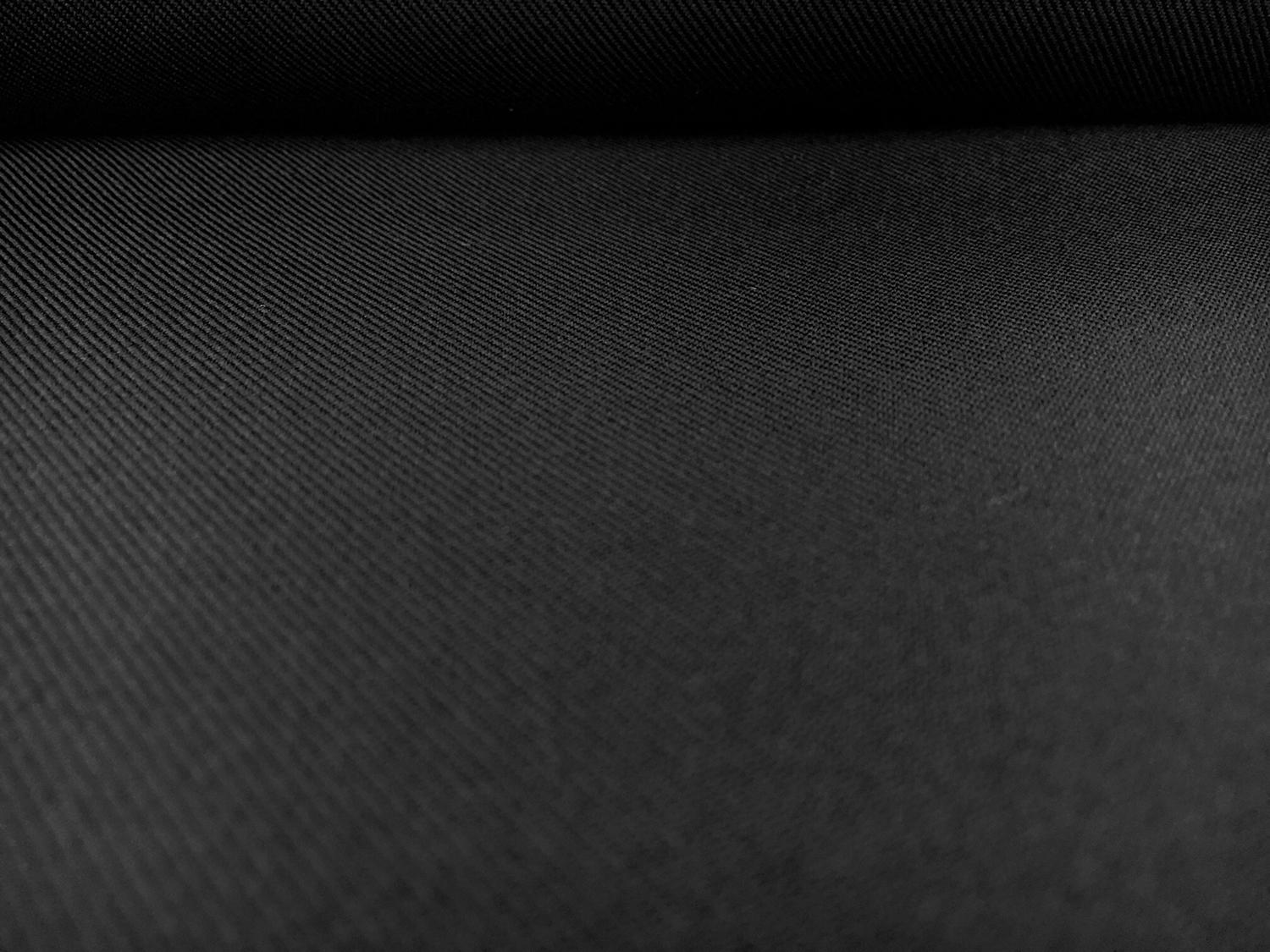 Polyester Gabardine in Black0