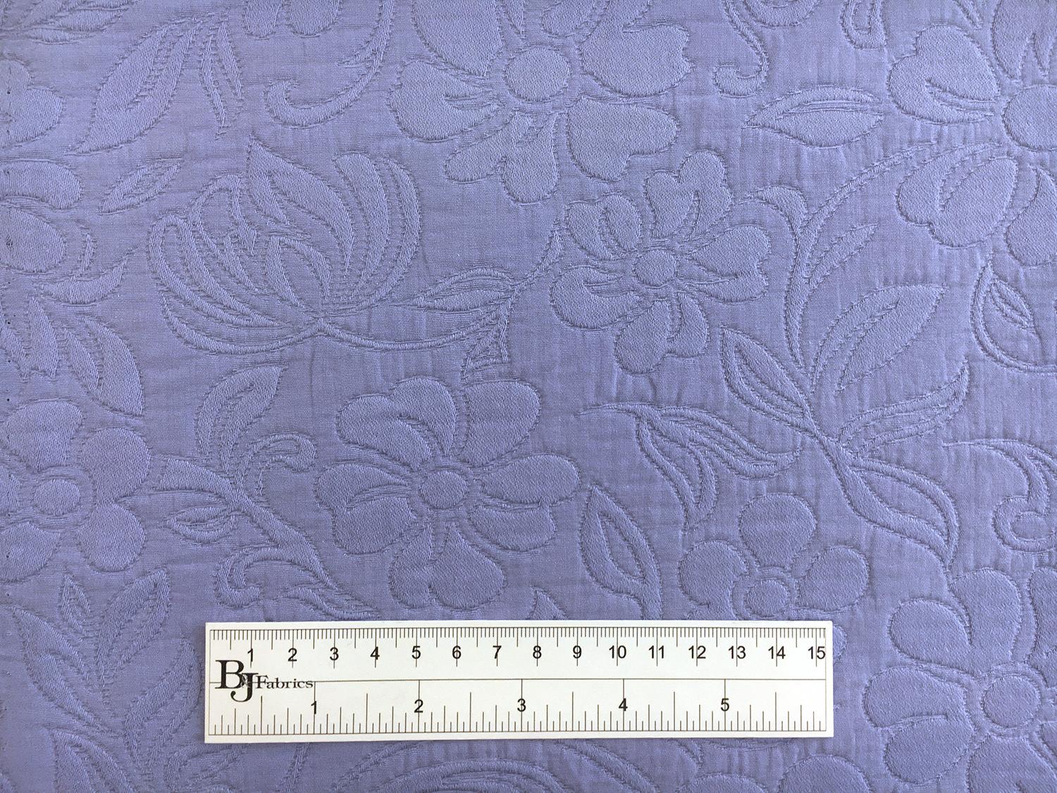 Italian Cotton Blend Floral Brocade in Lavender3