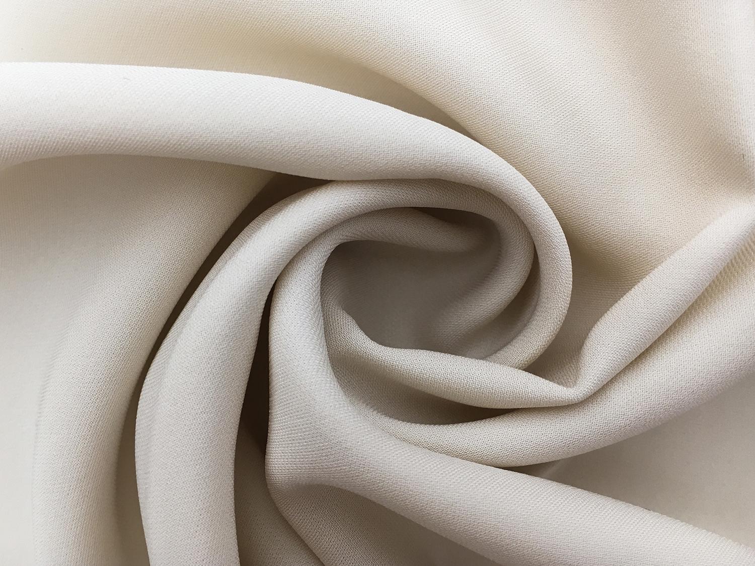 Silk and Viscose Blend Heavy Georgette in Eggshell0