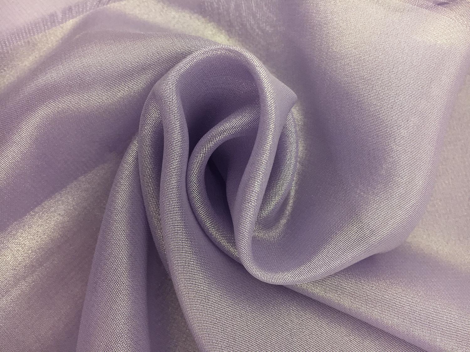 Microfiber Silver Metallic Chiffon in Amethyst0