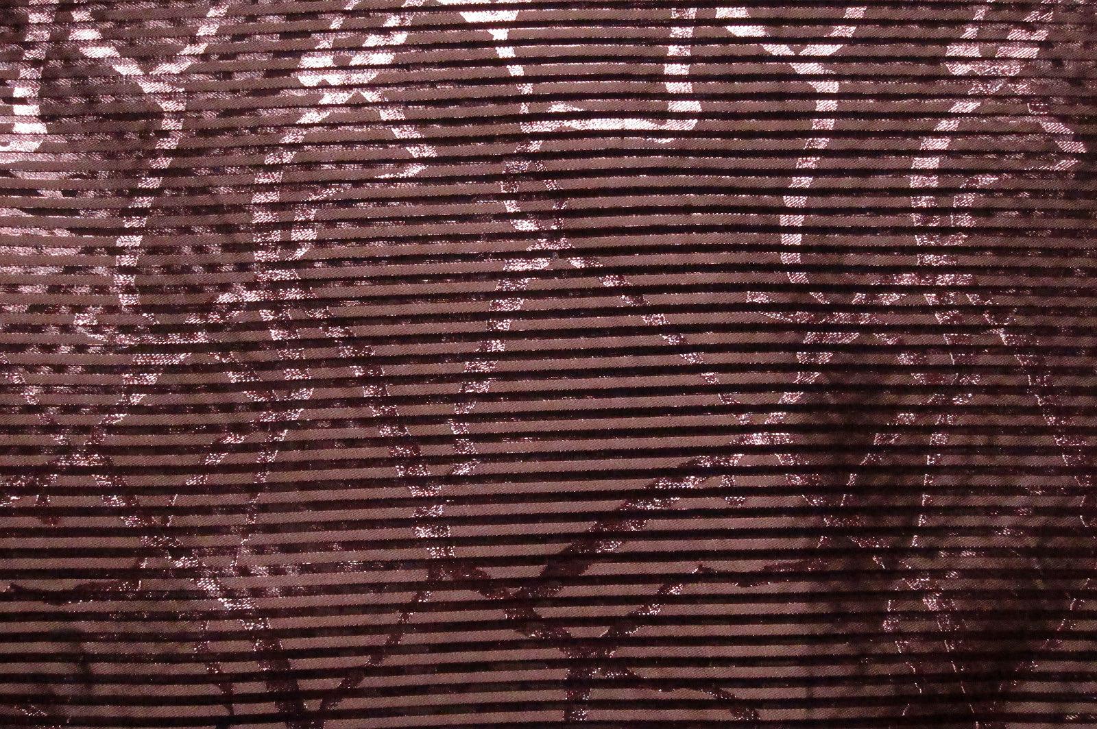 Silk Blend Metallic Stripe Organza0