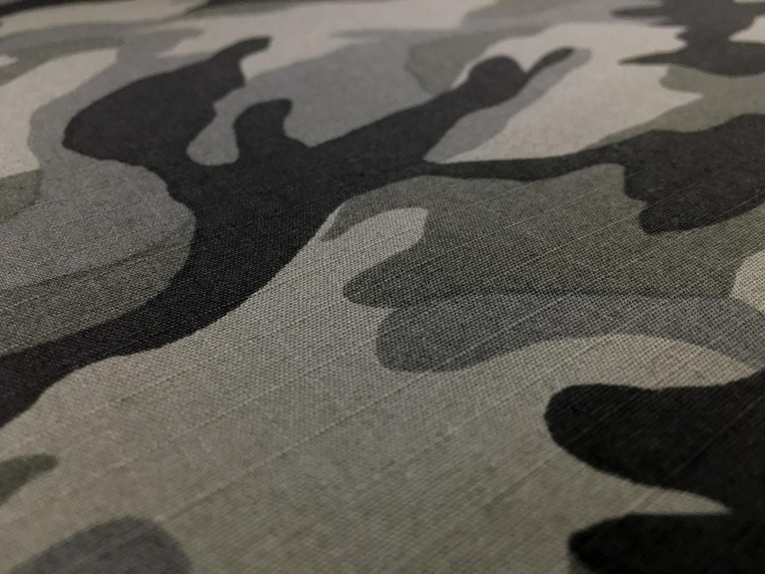 Japanese Camouflage Cotton Ripstop in Grey2