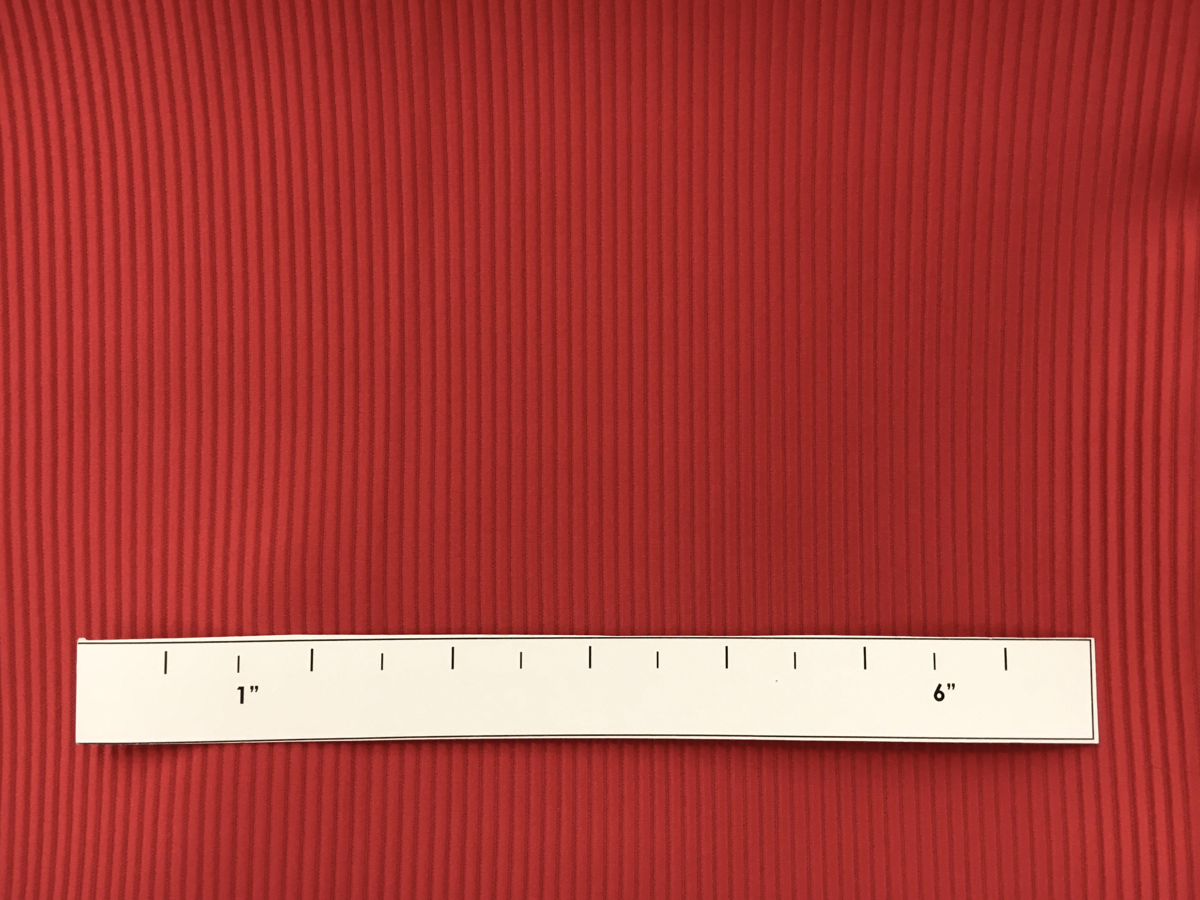 Italian Cotton and Acetate Ottoman in Rosso1