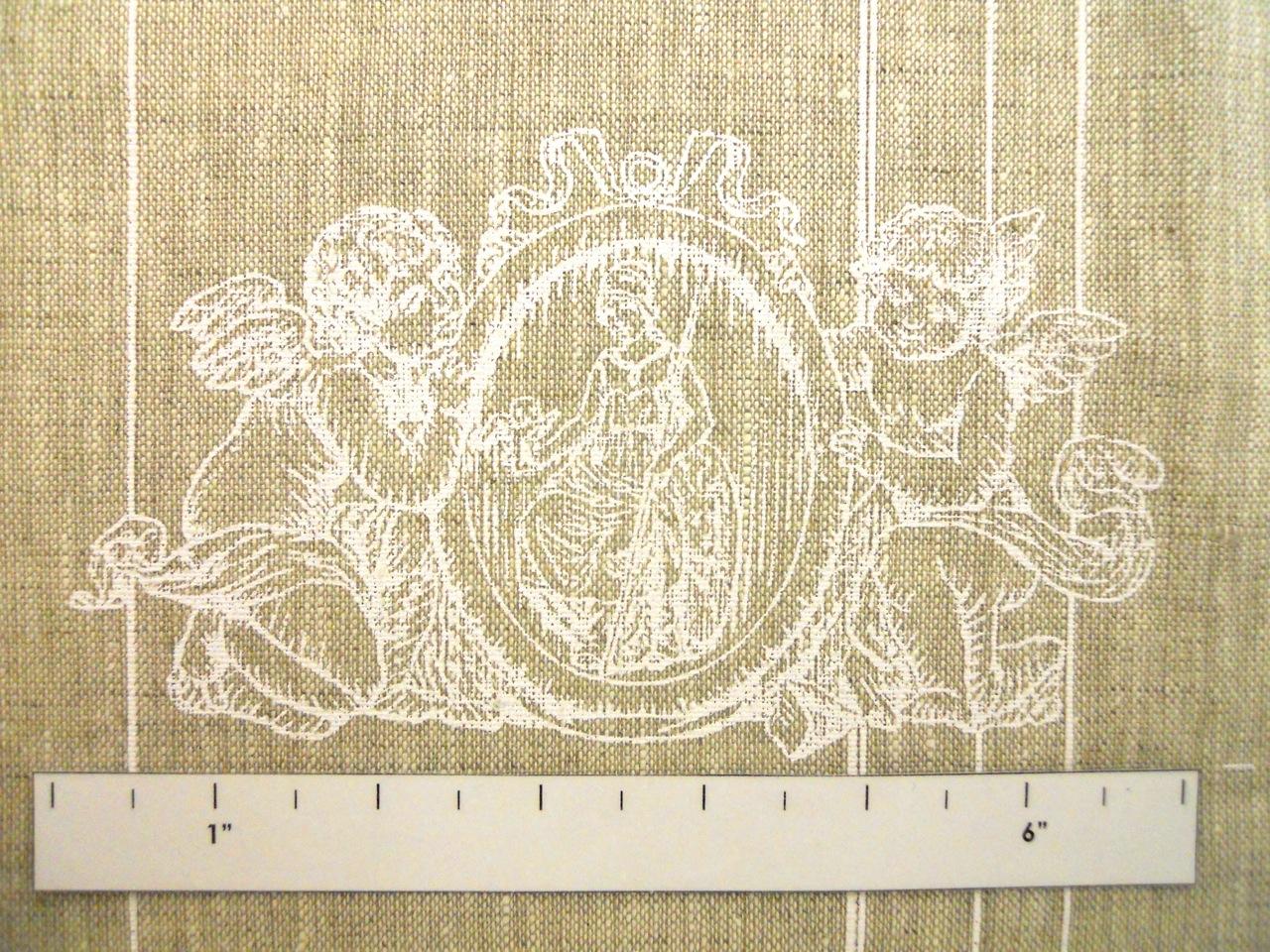 Linen Upholstery Angel Script Print1