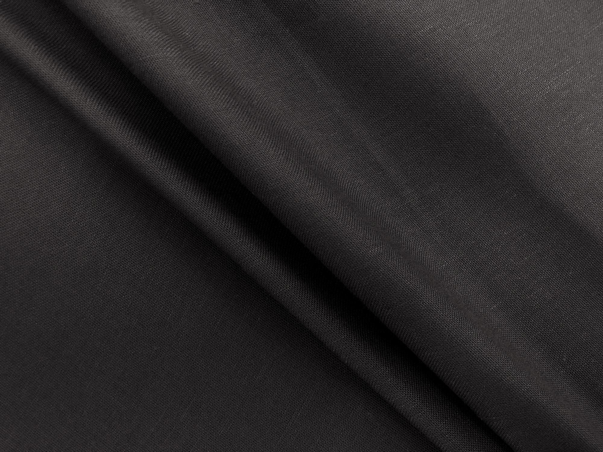 Linen Cotton Lycra Blend in Black2