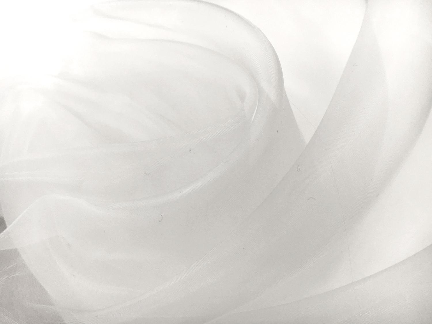 Japanese Polyester Extra Fine Organza in White0