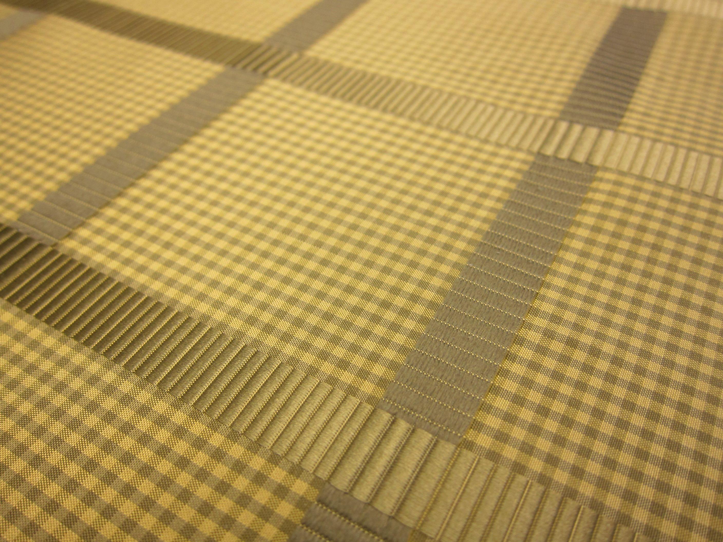 Silk Gingham Taffeta With Satin Stripe2