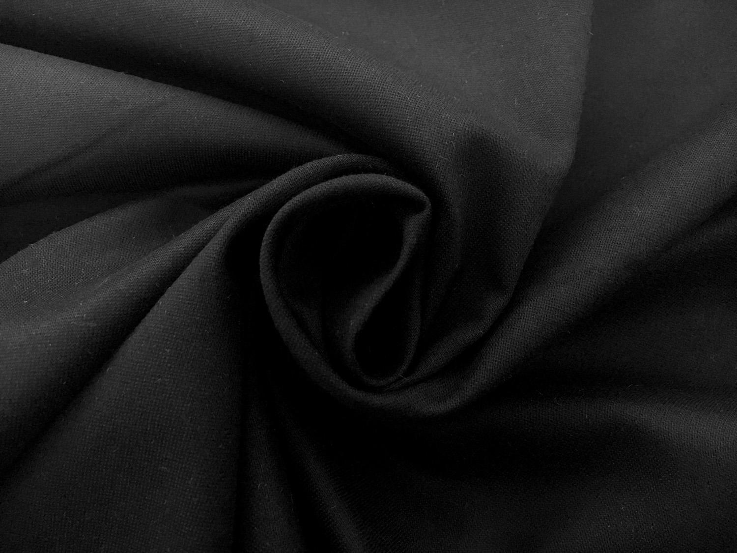 Italian Cotton Vellutino Pocketing in Black1