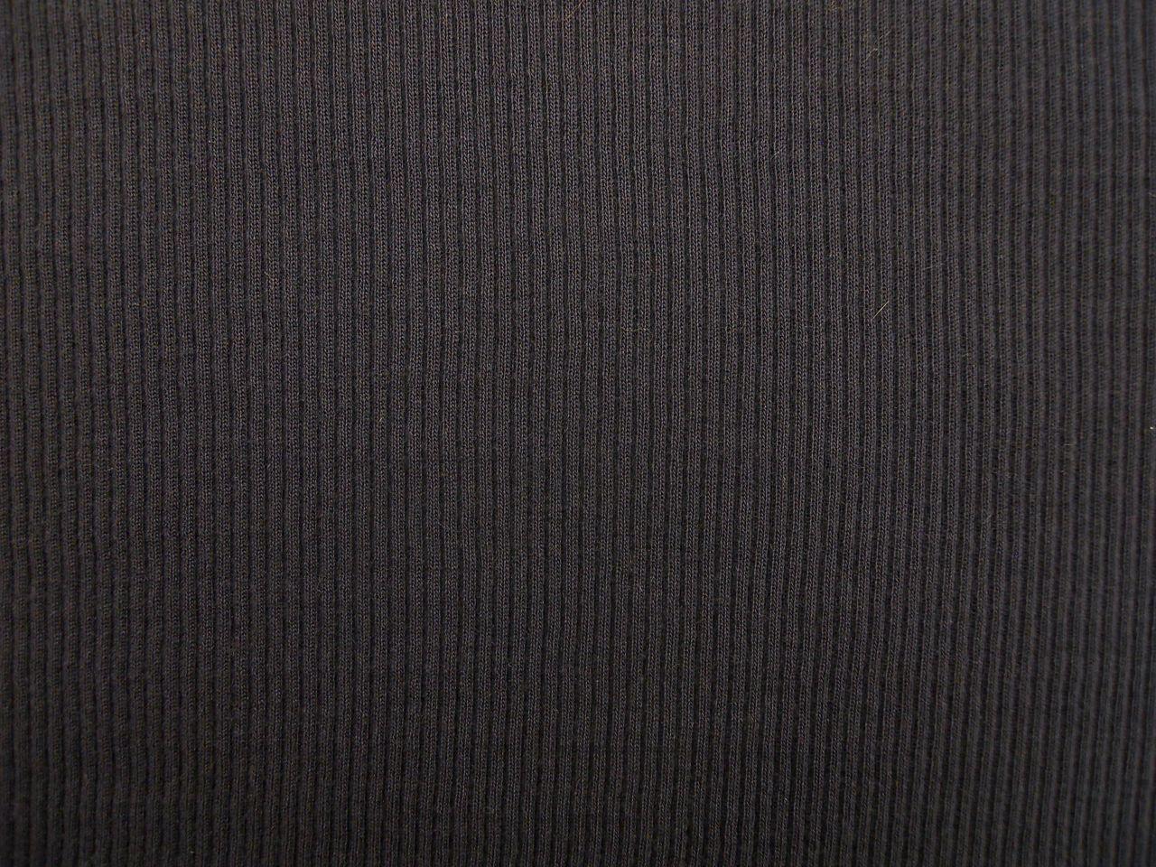 Austrian Virgin Wool Rib Knit in Dark Grey