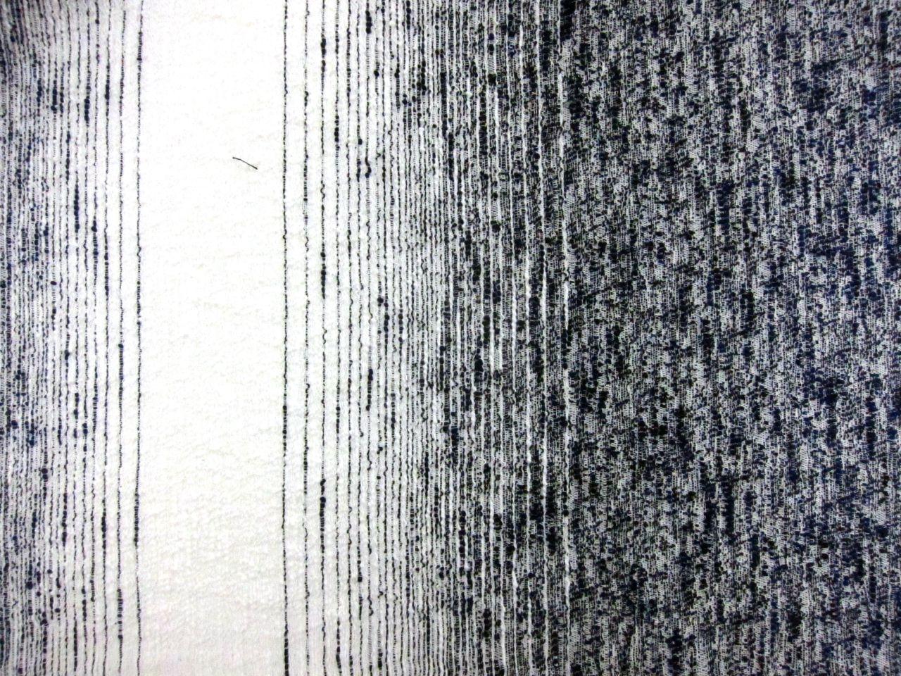 Stretch Cotton Blend Tweed (in Black/Navy)0