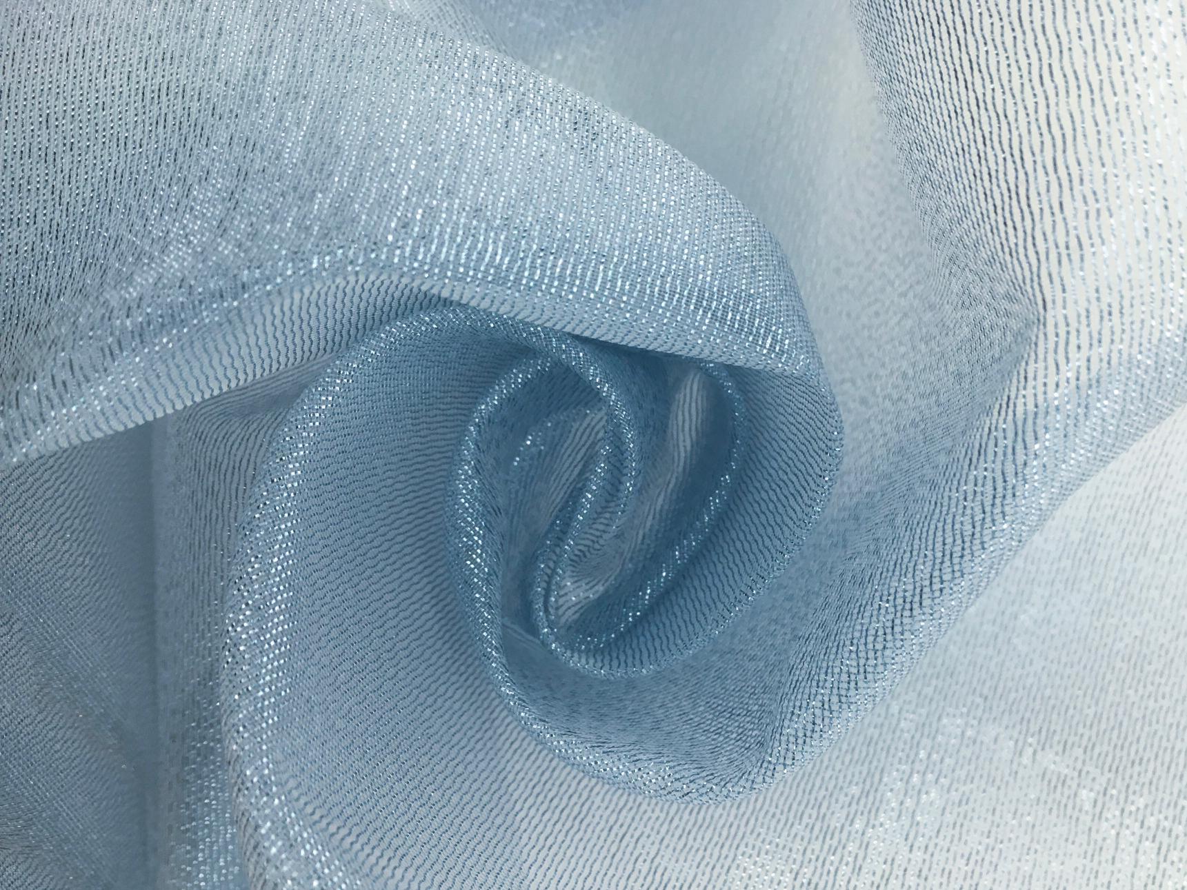 Italian Metallic Crinoline in Baby Blue0