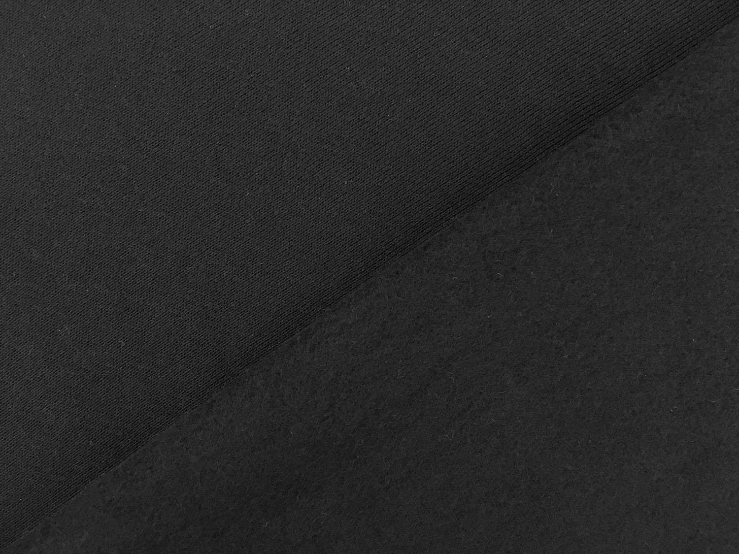 Japanese Cotton Sweatshirt Fleece in Black0