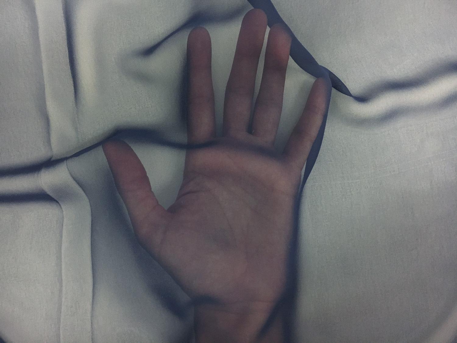 Japanese Polyester Chiffon in Navy2