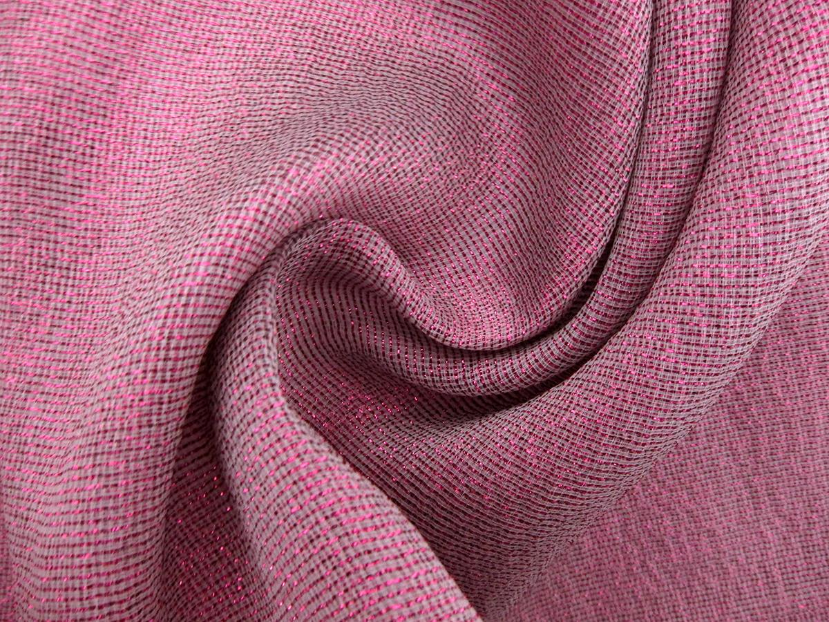 Silk Blend Metallic Marquisette0